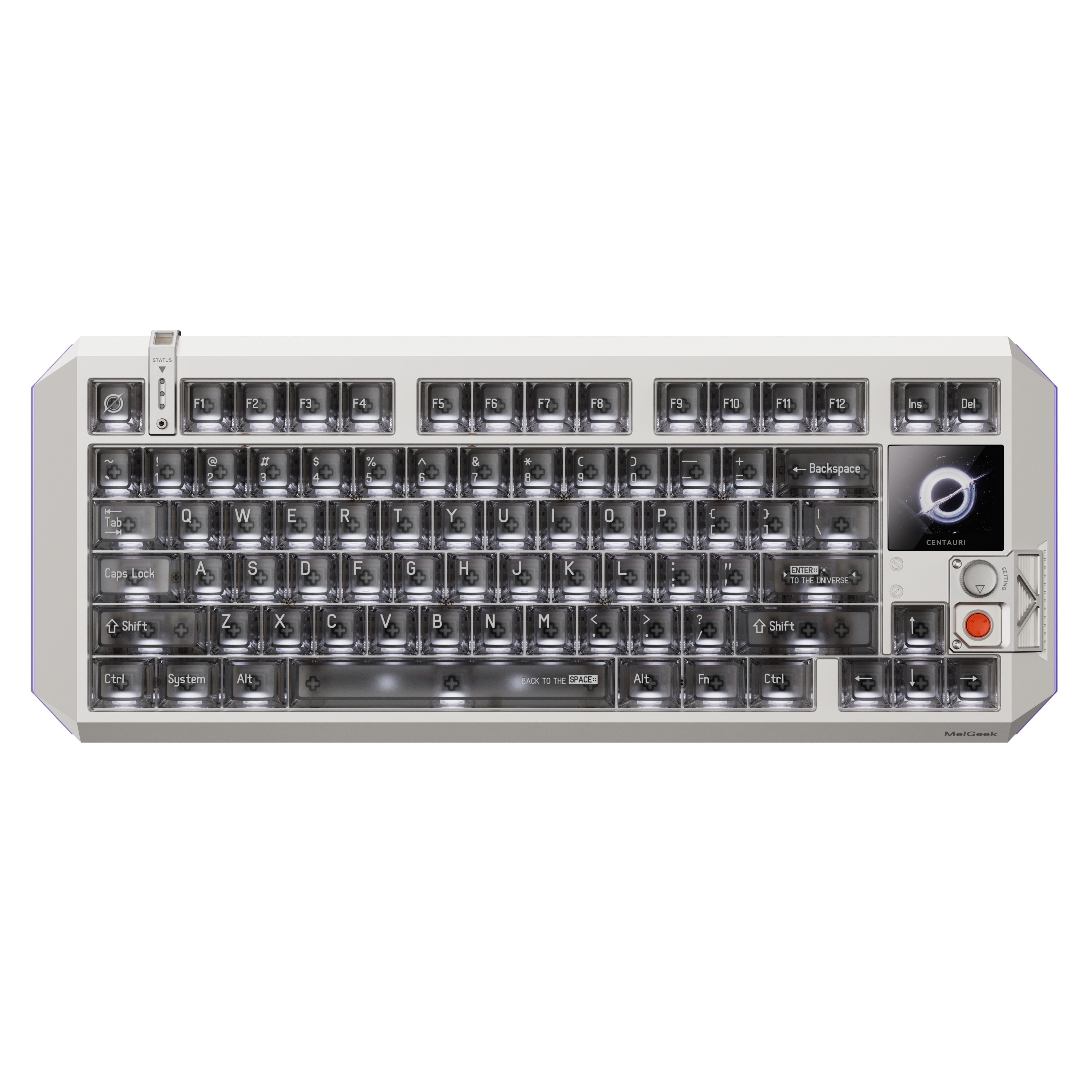 MelGeek Centauri 80 Custom Gaming Magnetic HE Keyboard - TTC Flip King of Magnetic White Switch