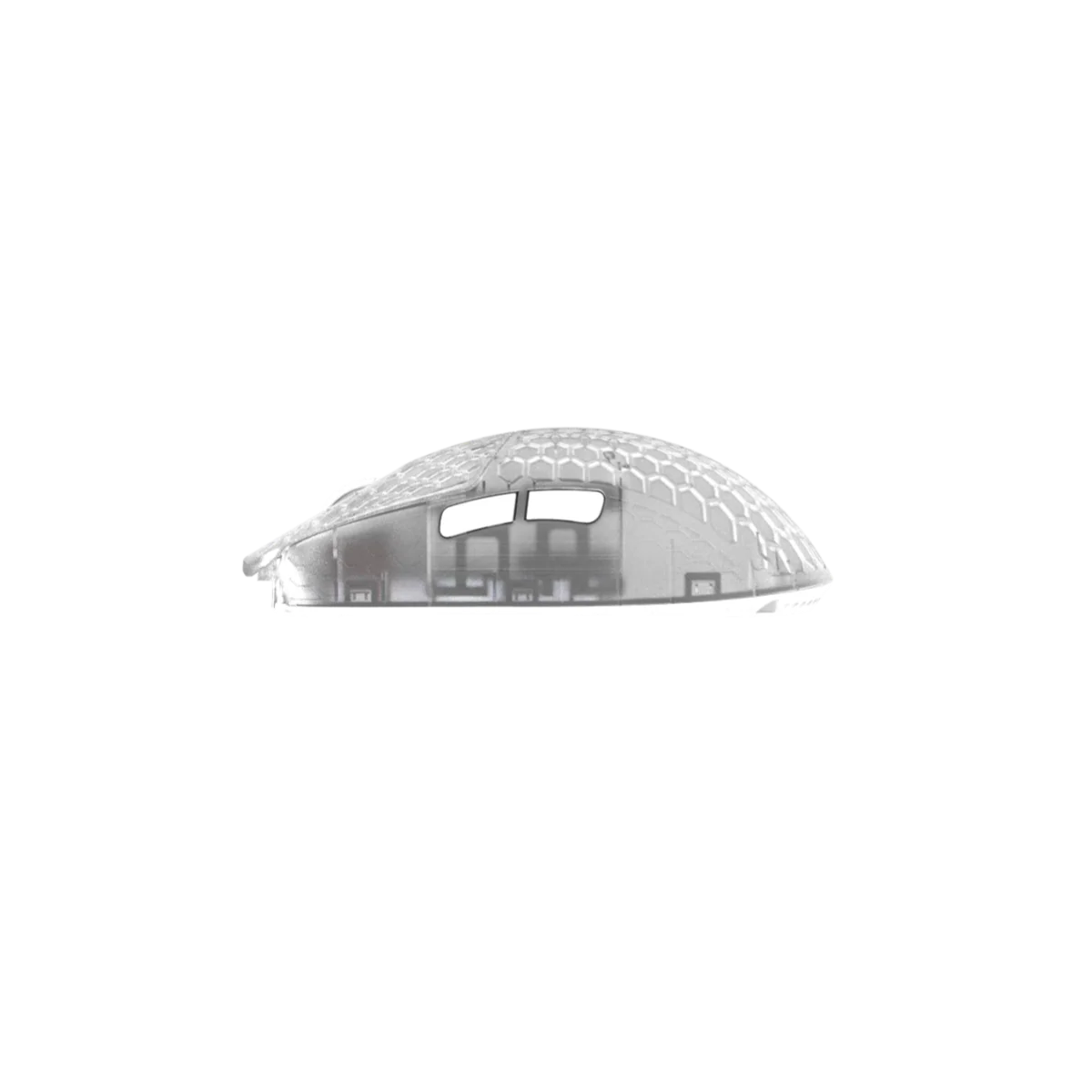 Alternate side view of the G-Wolves HTX Ultra 8K Crystal wireless mouse