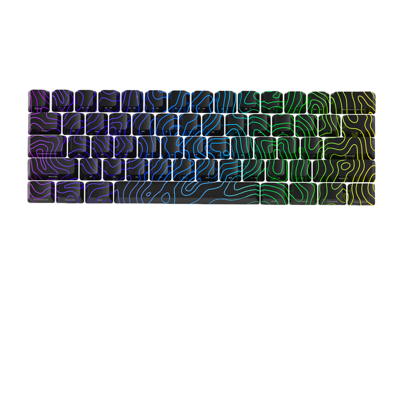 XVX Topographic New Version Pattern Shine-Through OEM Profile IMD-Tech Keycap Set