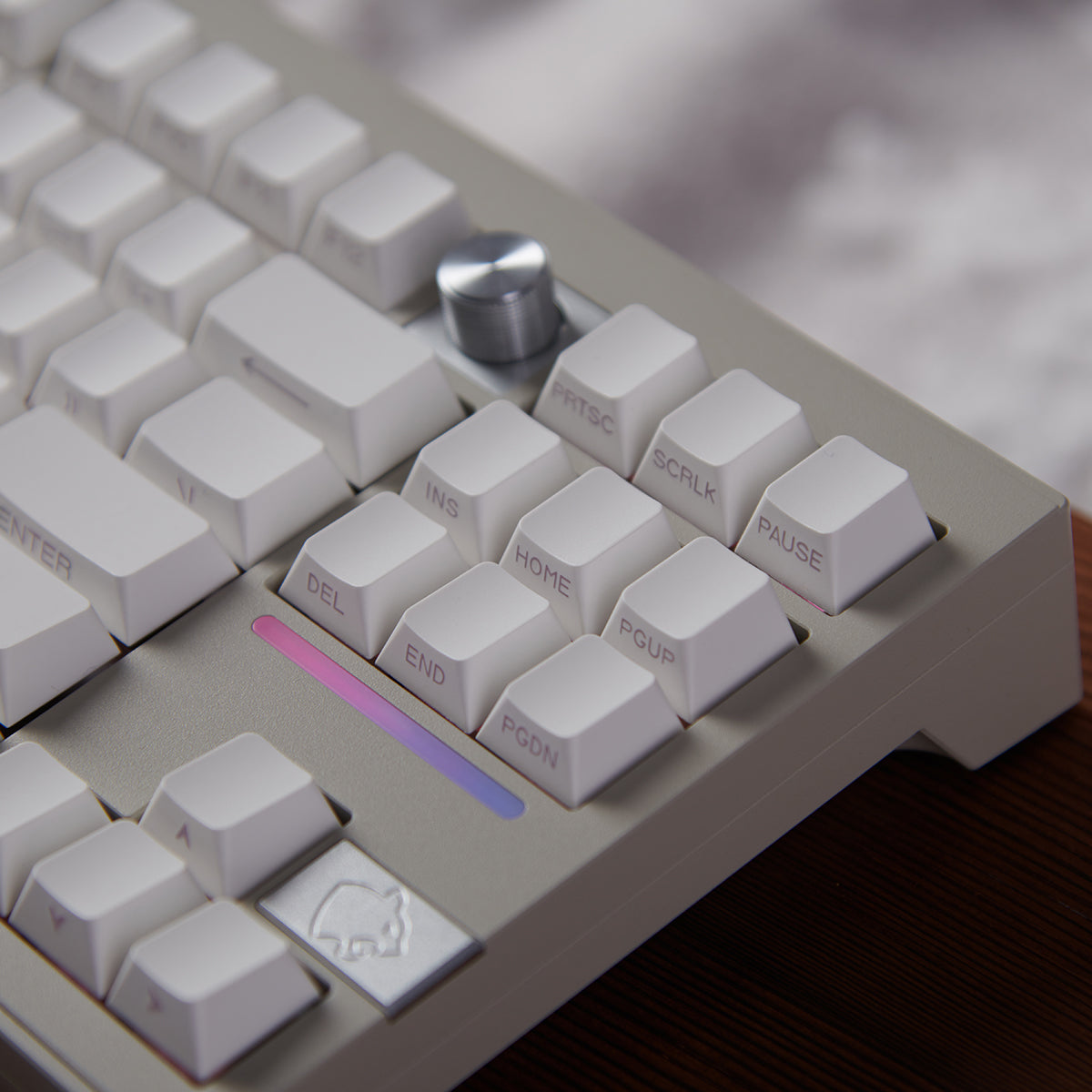 White Side-Translucent PBT Double-Shot Cherry OEM Profile Keycaps