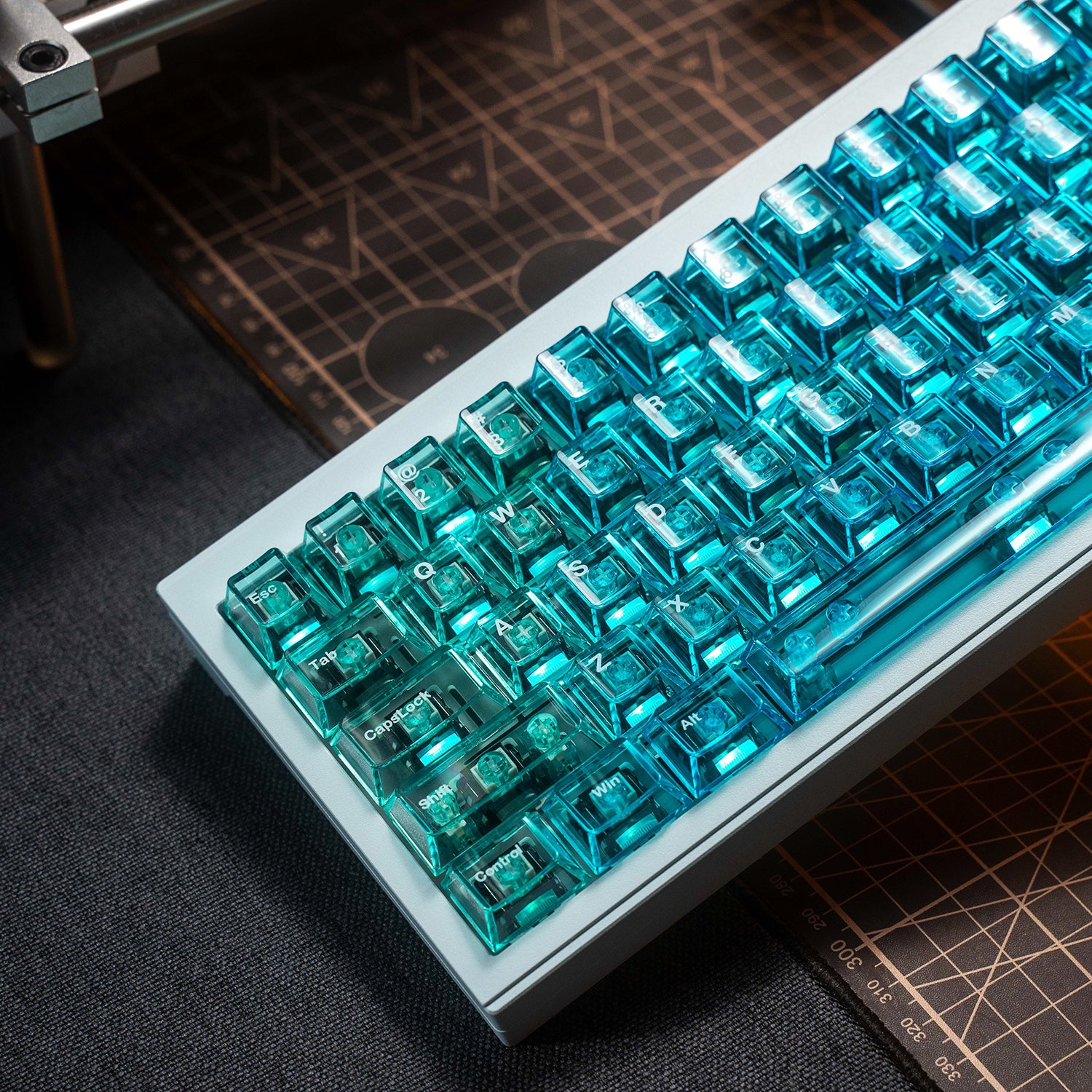 Hawaii Blue Transparent OEM Profile PC Keycaps