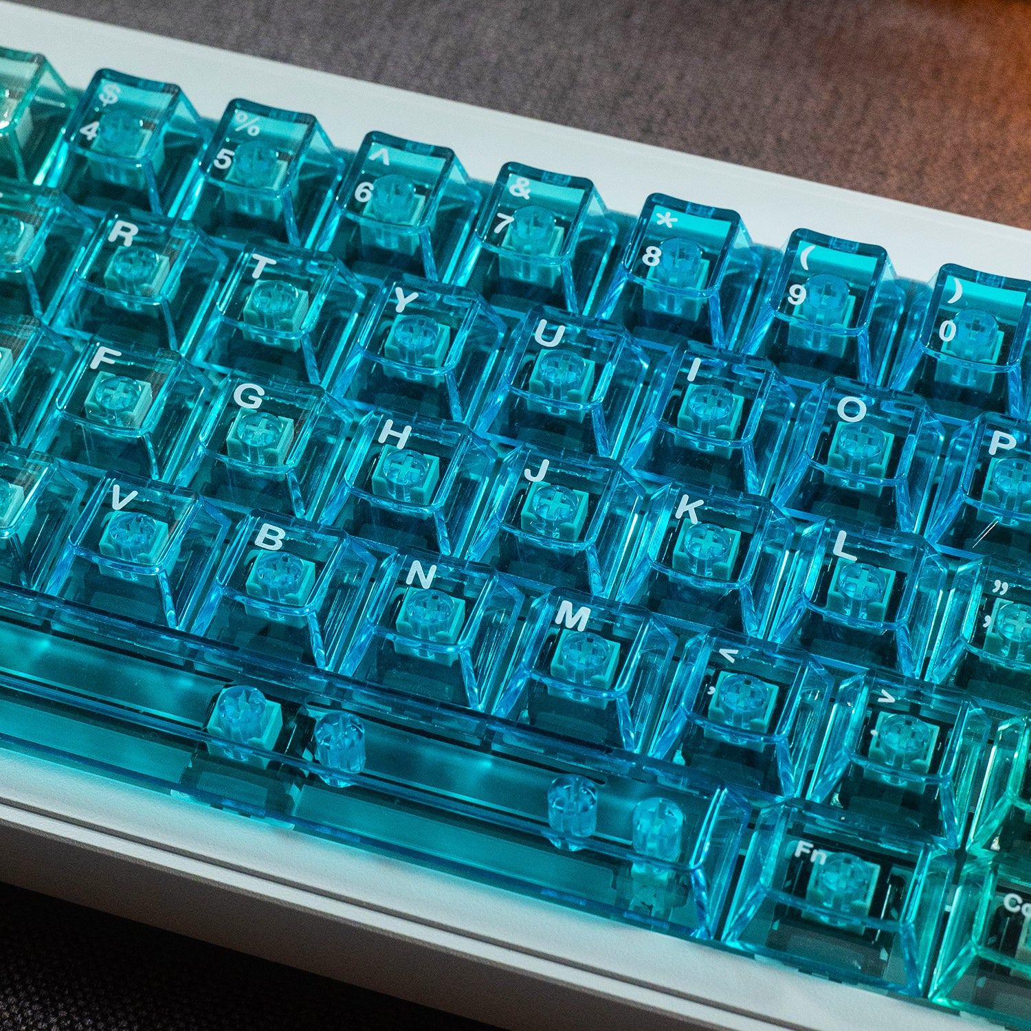 Hawaii Blue Transparent OEM Profile PC Keycaps