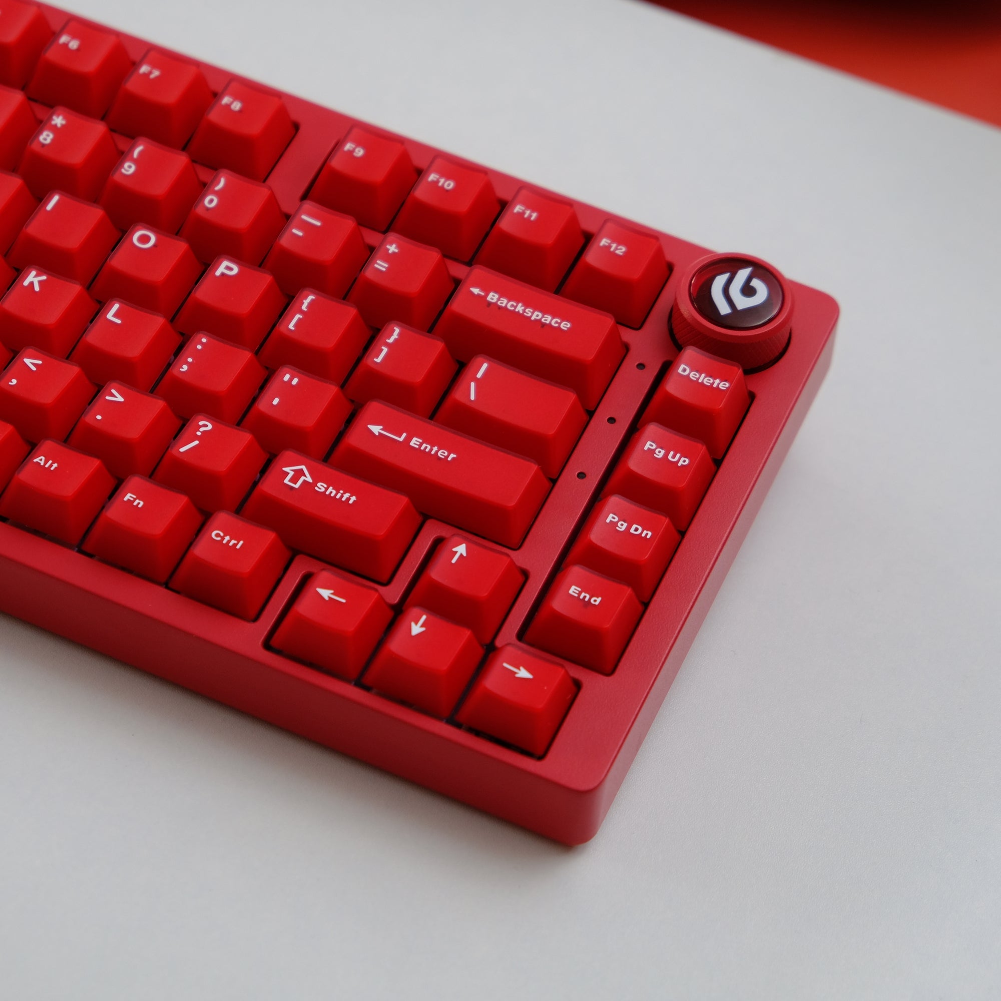 Red Ruby Semi-Translucent ABS Double-Shot OEM Profile Keycaps