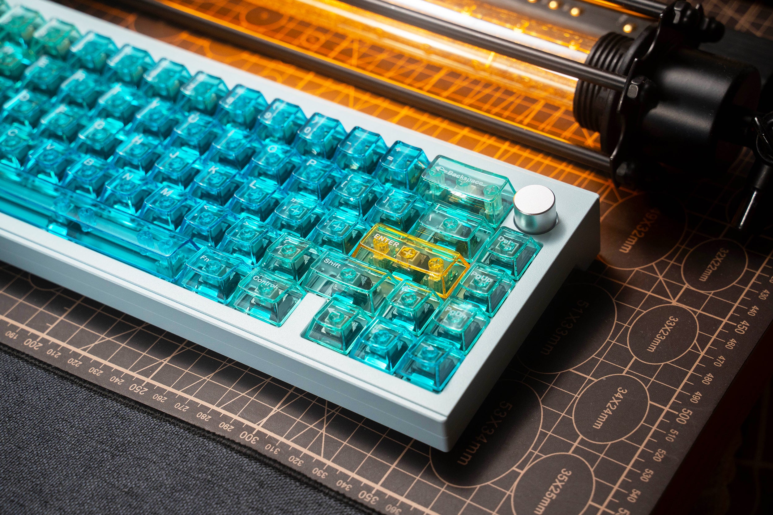 Hawaii Blue Transparent OEM Profile PC Keycaps