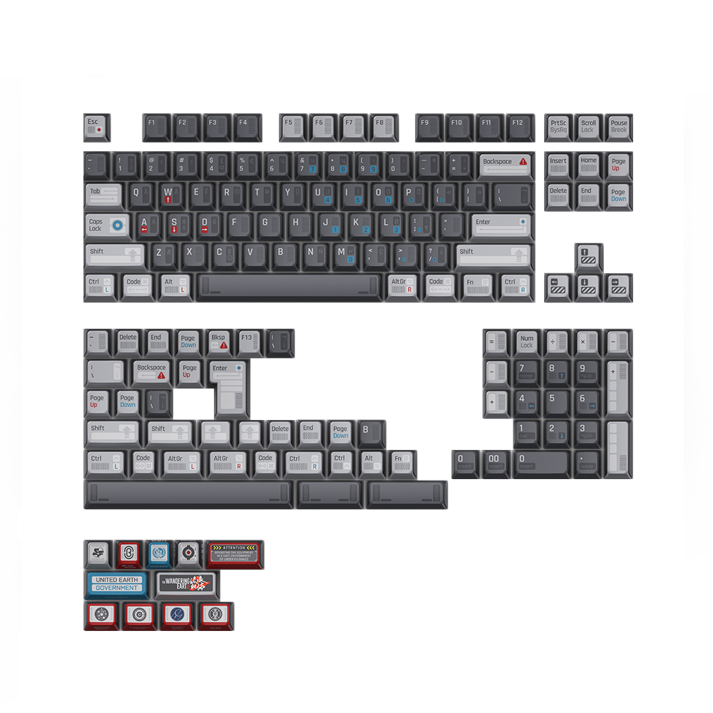 Keytok The Wandering Earth II KOL Profile Dye-Sub Keycaps 154pcs / Set