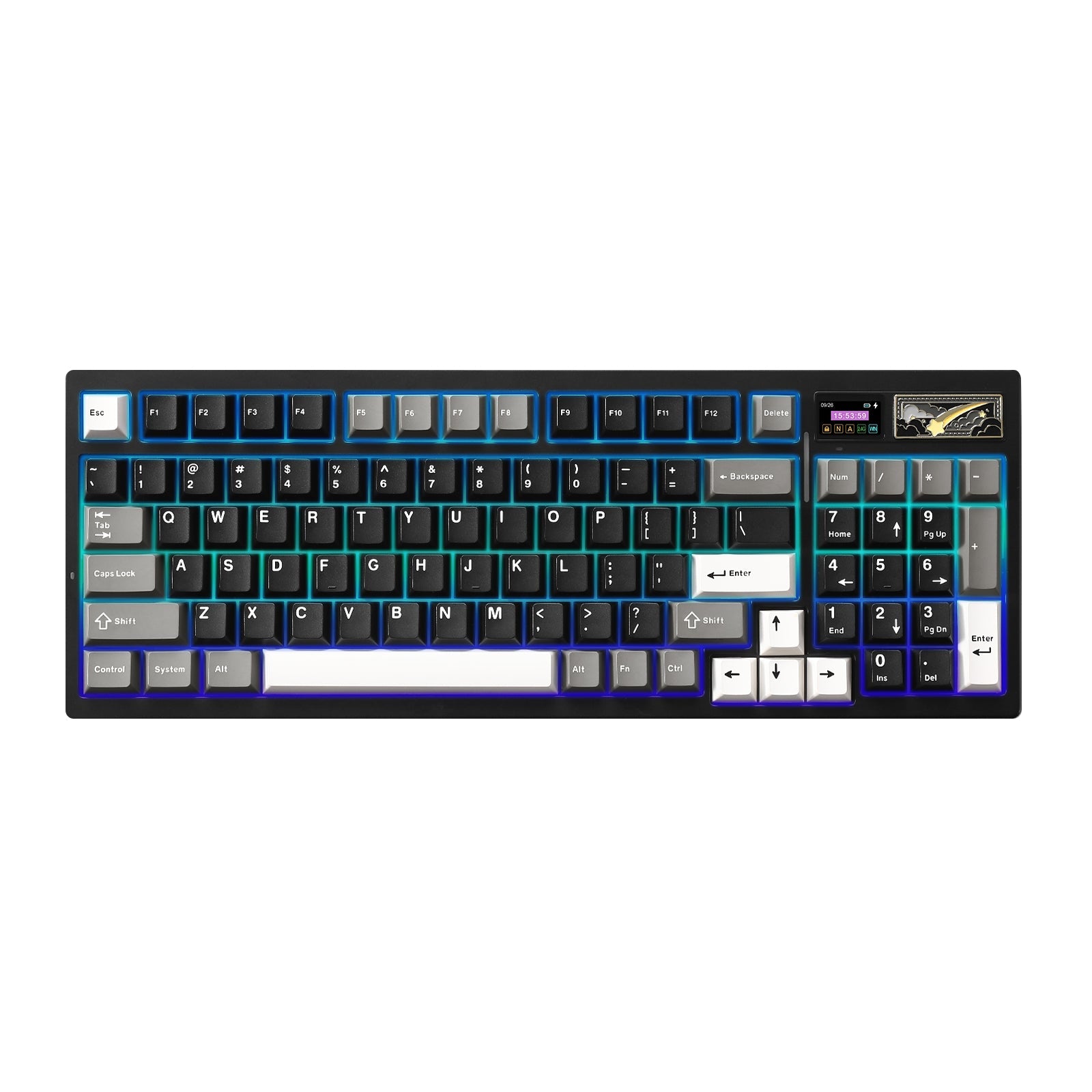 YUNZII IF99 QMK/VIA Full Size Wireless Mechanical Keyboard with LCD Screen