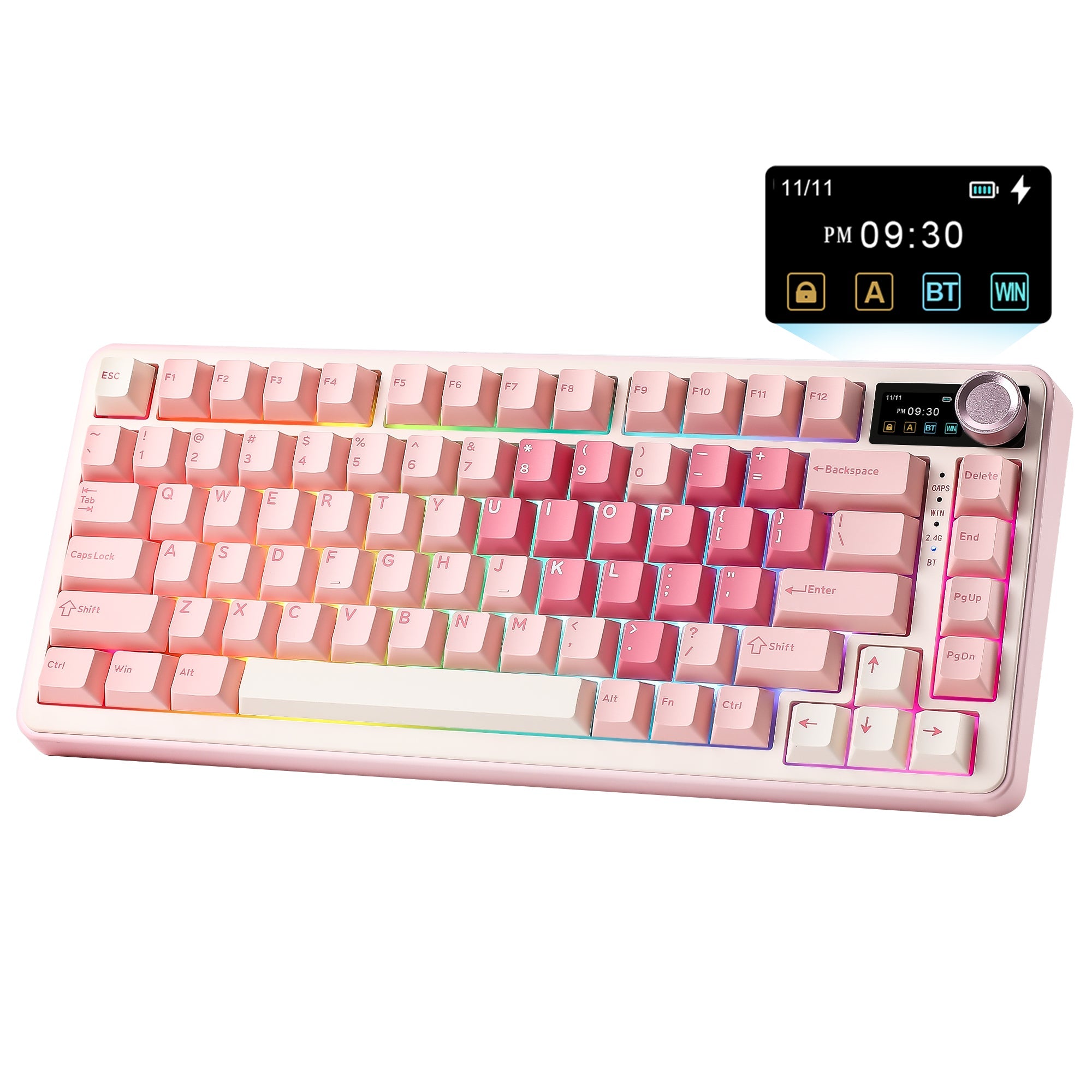 YUNZII B75 PRO MAX QMK/VIA Knob TFT Screen Wireless Mechanical Keyboard