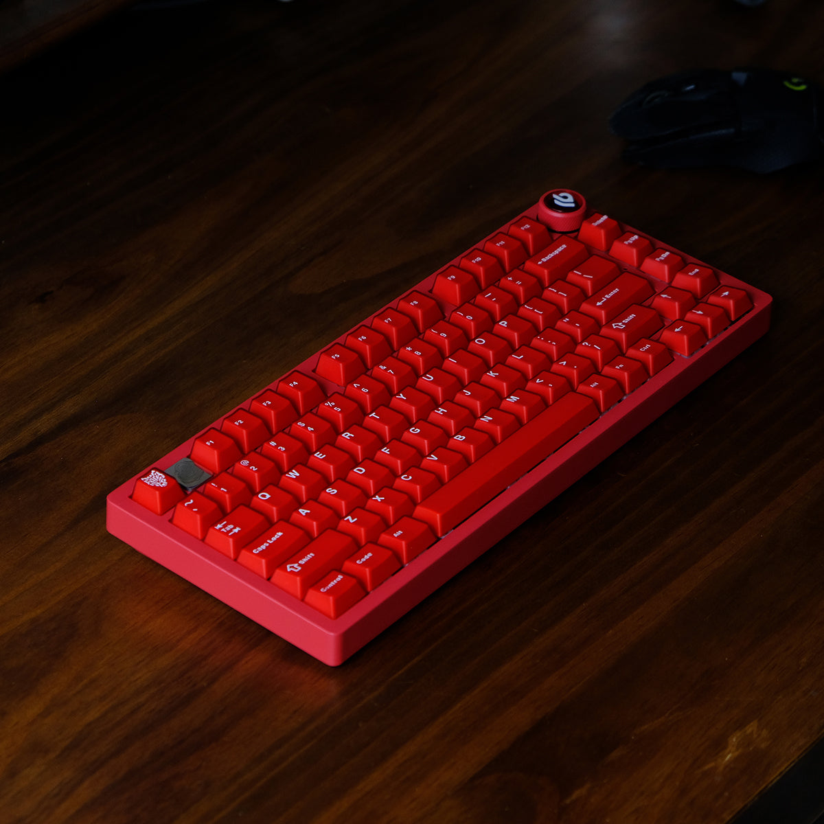 Red Ruby Semi-Translucent ABS Double-Shot OEM Profile Keycaps