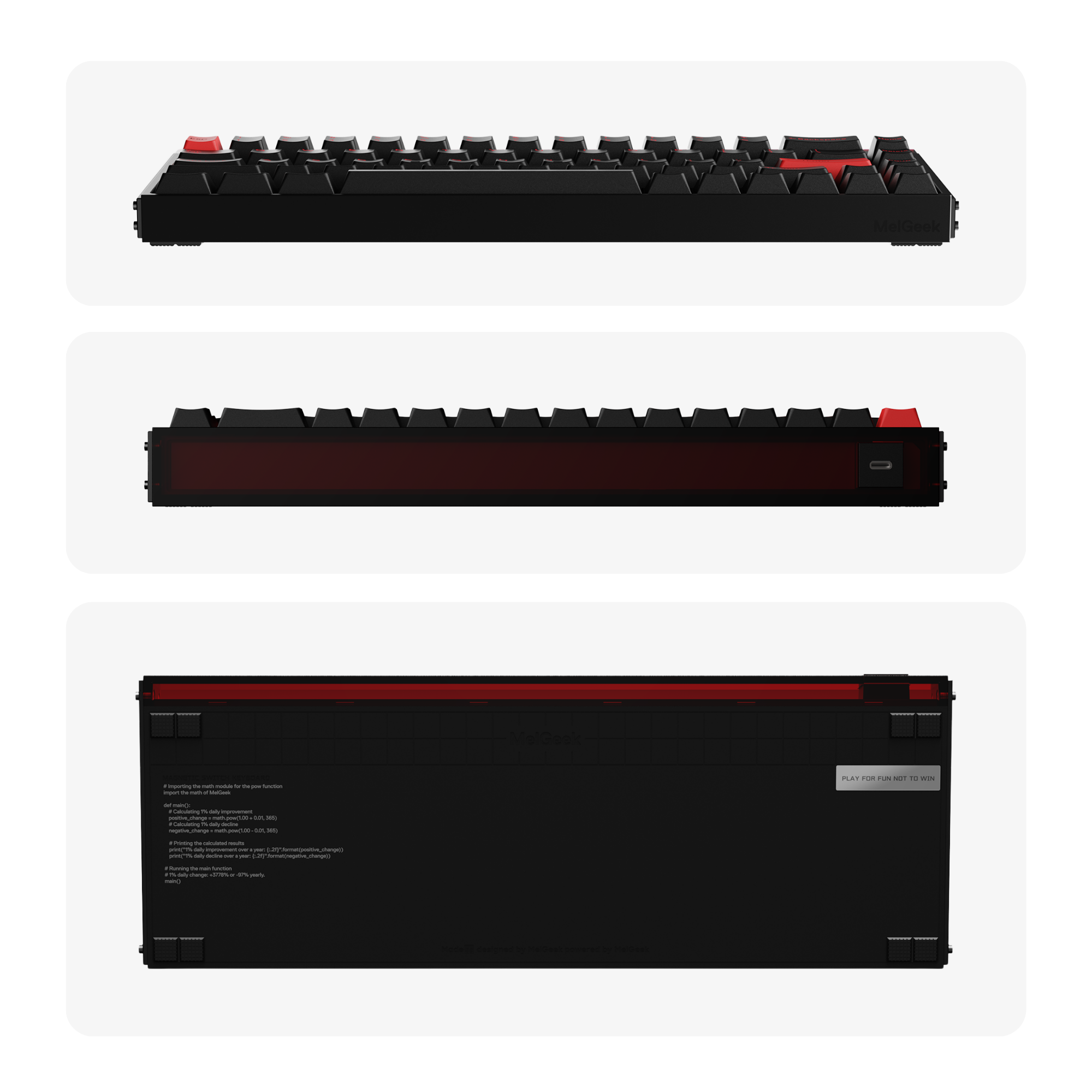 MelGeek MADE68 Ultra+ Wired Aluminum Custom Gaming HE Keyboard