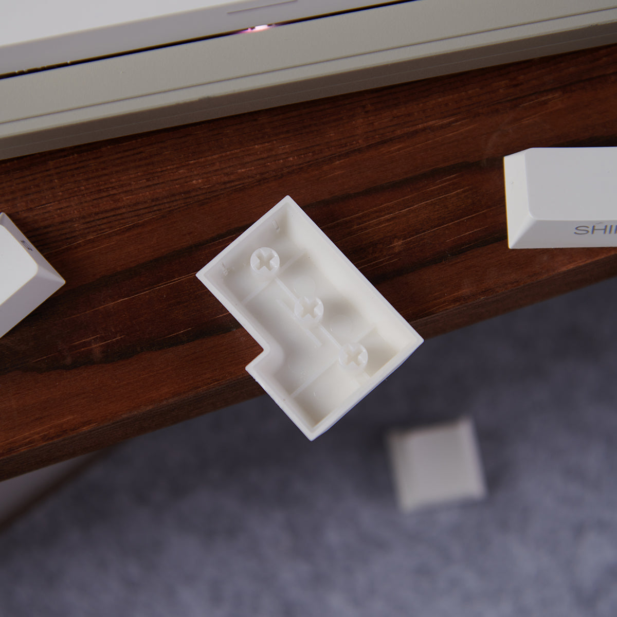 White Side-Translucent PBT Double-Shot Cherry OEM Profile Keycaps