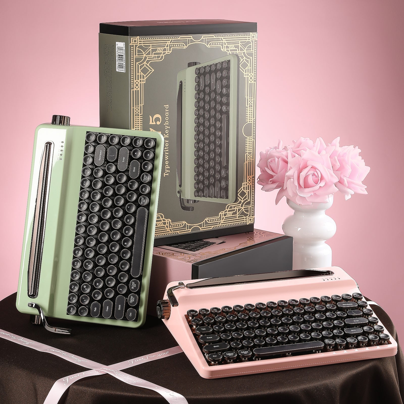 YUNZII QL75 Retro Typewriter QMK/VIA Wireless Mechanical Keyboard