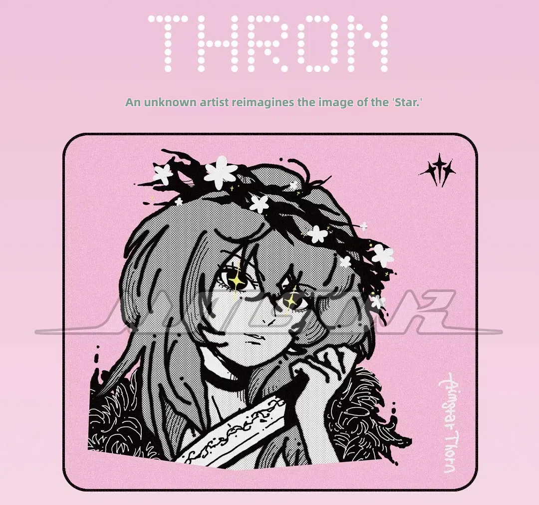 AimStar Pink Thorn Mousepad – 490mm420mm4mm Carbon Fiber Pattern Gaming Mouse Pad for Esports & PC Gamers