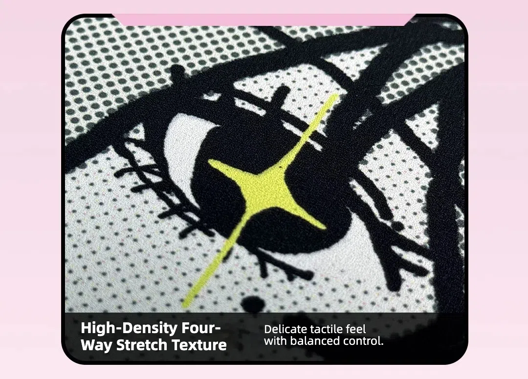 AimStar Pink Thorn Mousepad – 490mm420mm4mm Carbon Fiber Pattern Gaming Mouse Pad for Esports & PC Gamers