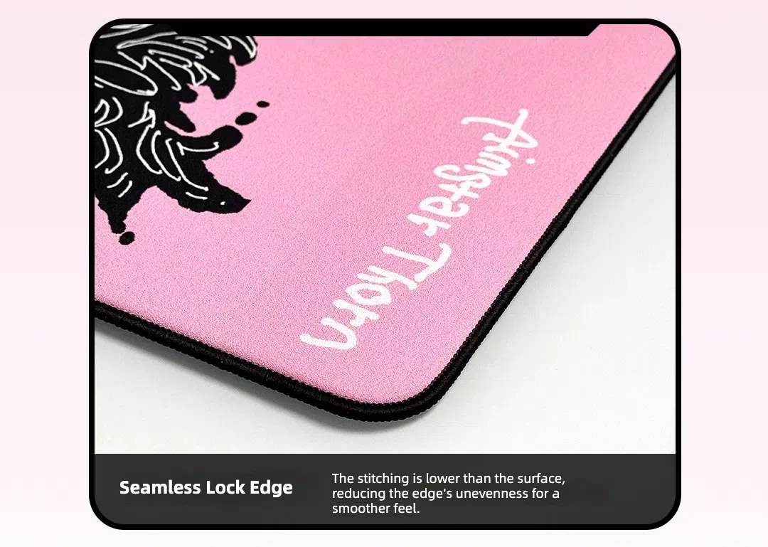 AimStar Pink Thorn Mousepad – 490mm420mm4mm Carbon Fiber Pattern Gaming Mouse Pad for Esports & PC Gamers