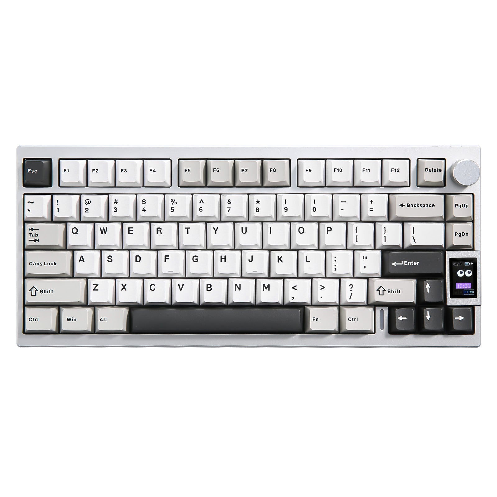 YUNZII AL80 QMK Aluminum Wireless Mechanical Keyboard with LCD Screen