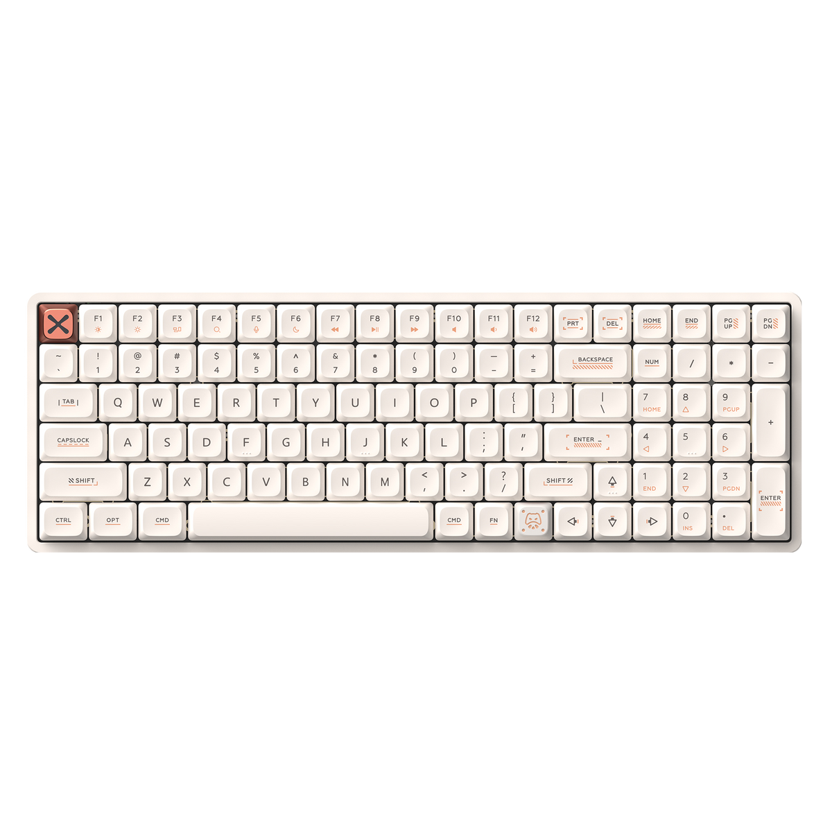 IQUNIX Magi96 White keyboard, front view