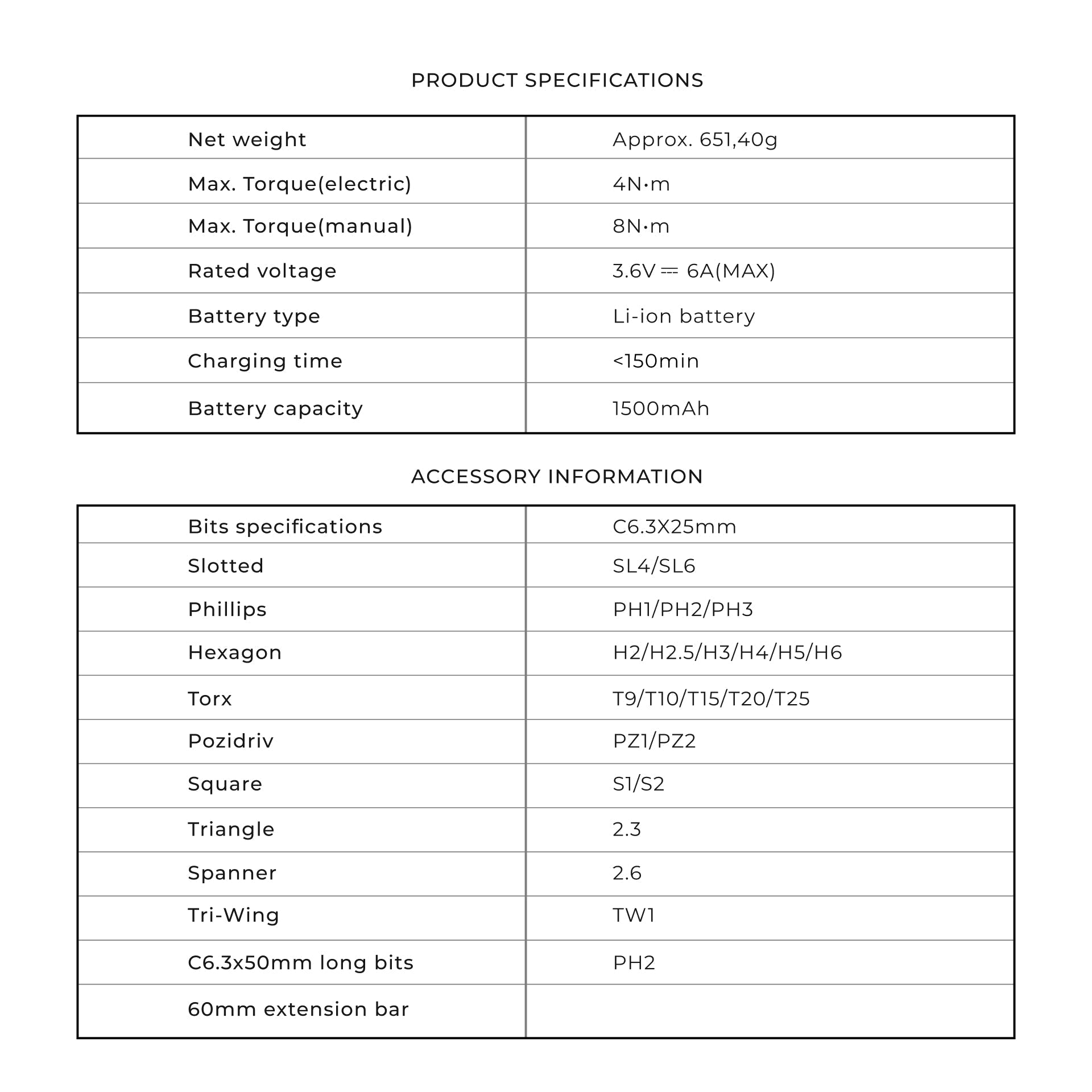 HOTO 3.6V ELECTRIC SCREWDRIVER KIT