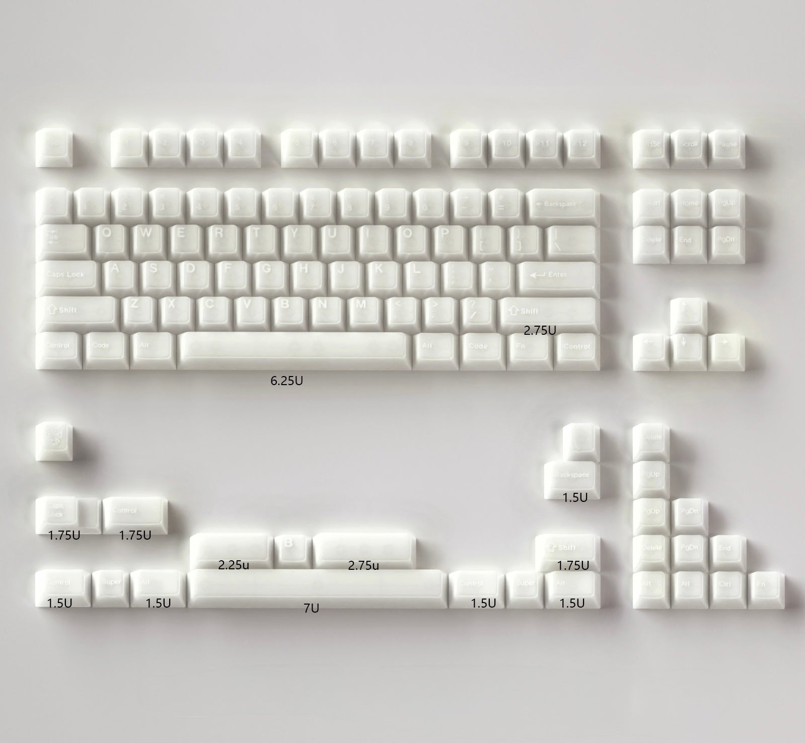 Jade White OEM Profile Double-shot molding PBT Keycap
