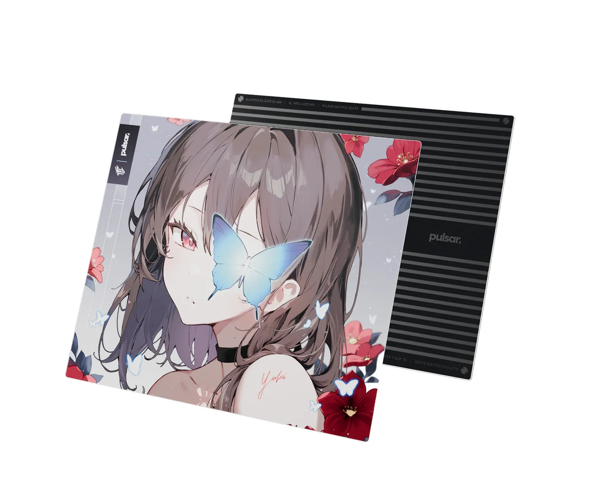 Yuki Aim x Pulsar - Superglide3 Glass Mousepad-Yuki Aim Edition（Pre-Order）