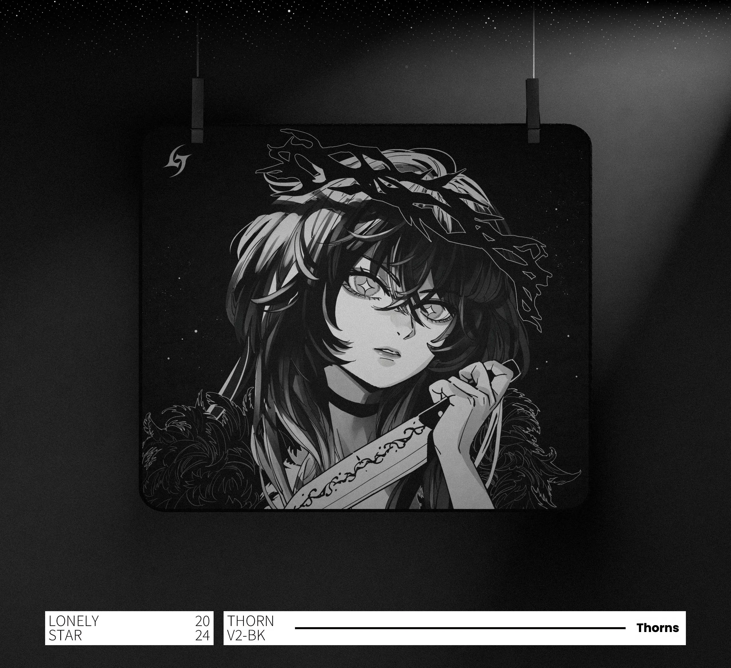 AimStar Thorns Mousepad – 490mm420mm4mm Starlight Polyurethane Gaming Mouse Pad for Esports & FPS Gamers