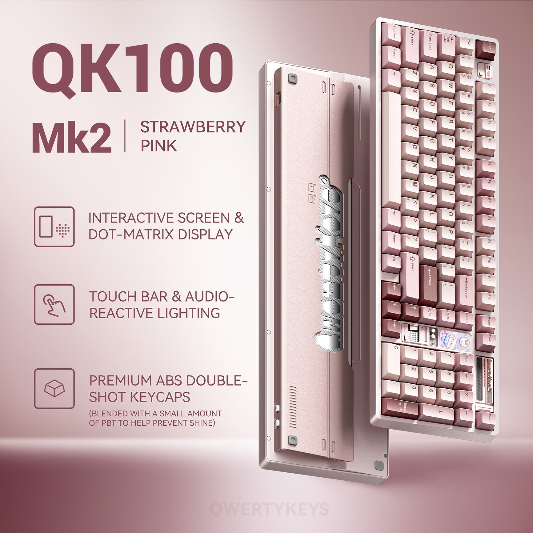 (Pre-Order) Qwertykeys QK100 Mk2 Prebuilt Wireless Mechanical Keyboard