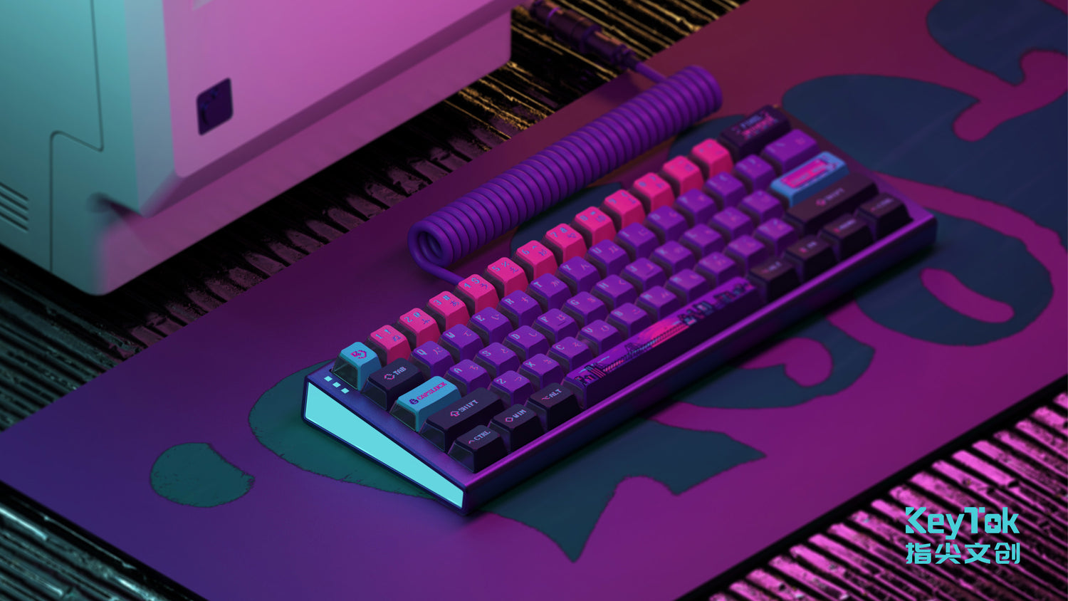 Keytok KOL Pixel Dye-Sub PBT Keycaps 121pcs / Set