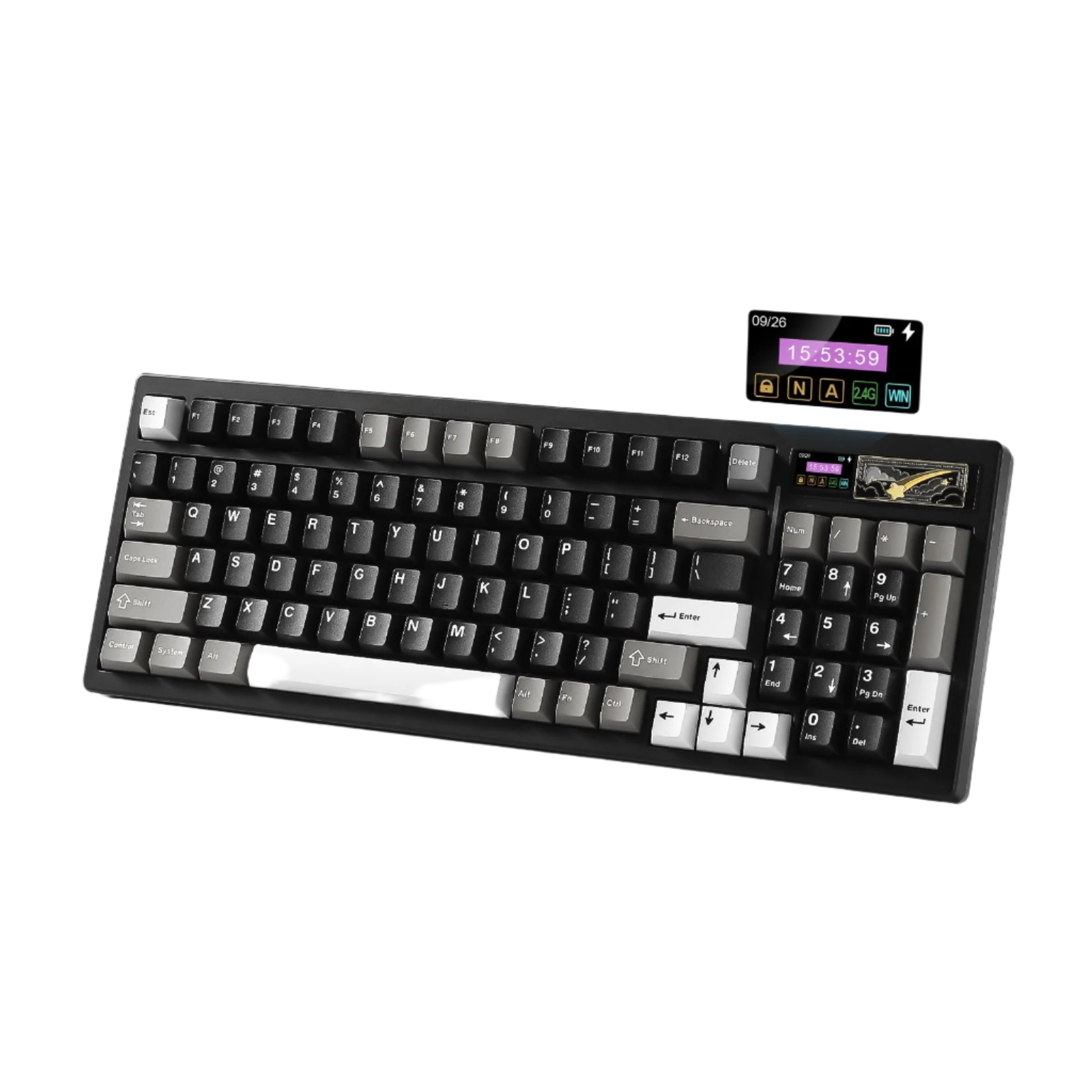 YUNZII IF99 QMK/VIA Full Size Wireless Mechanical Keyboard with LCD Screen