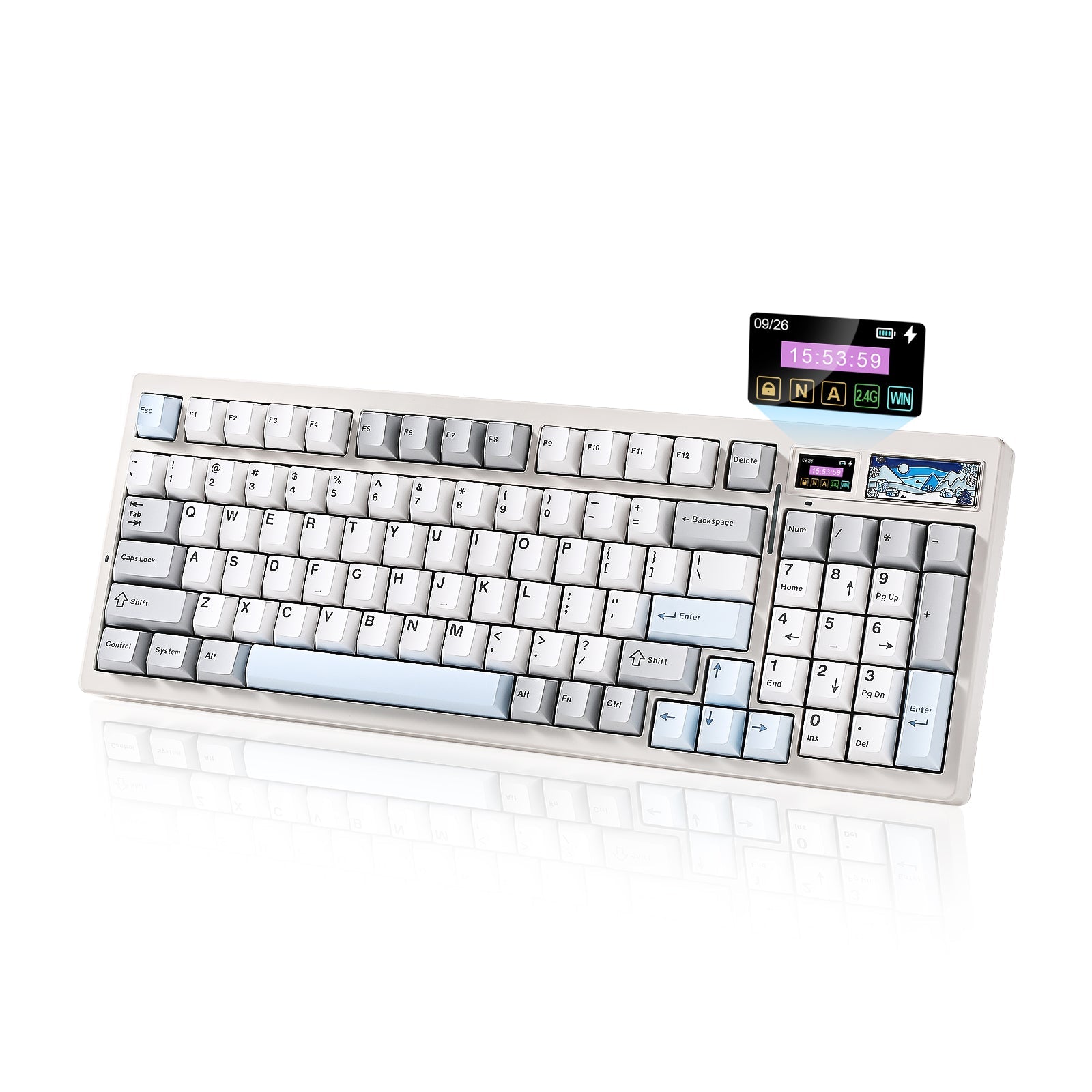 YUNZII IF99 QMK/VIA Full Size Wireless Mechanical Keyboard with LCD Screen