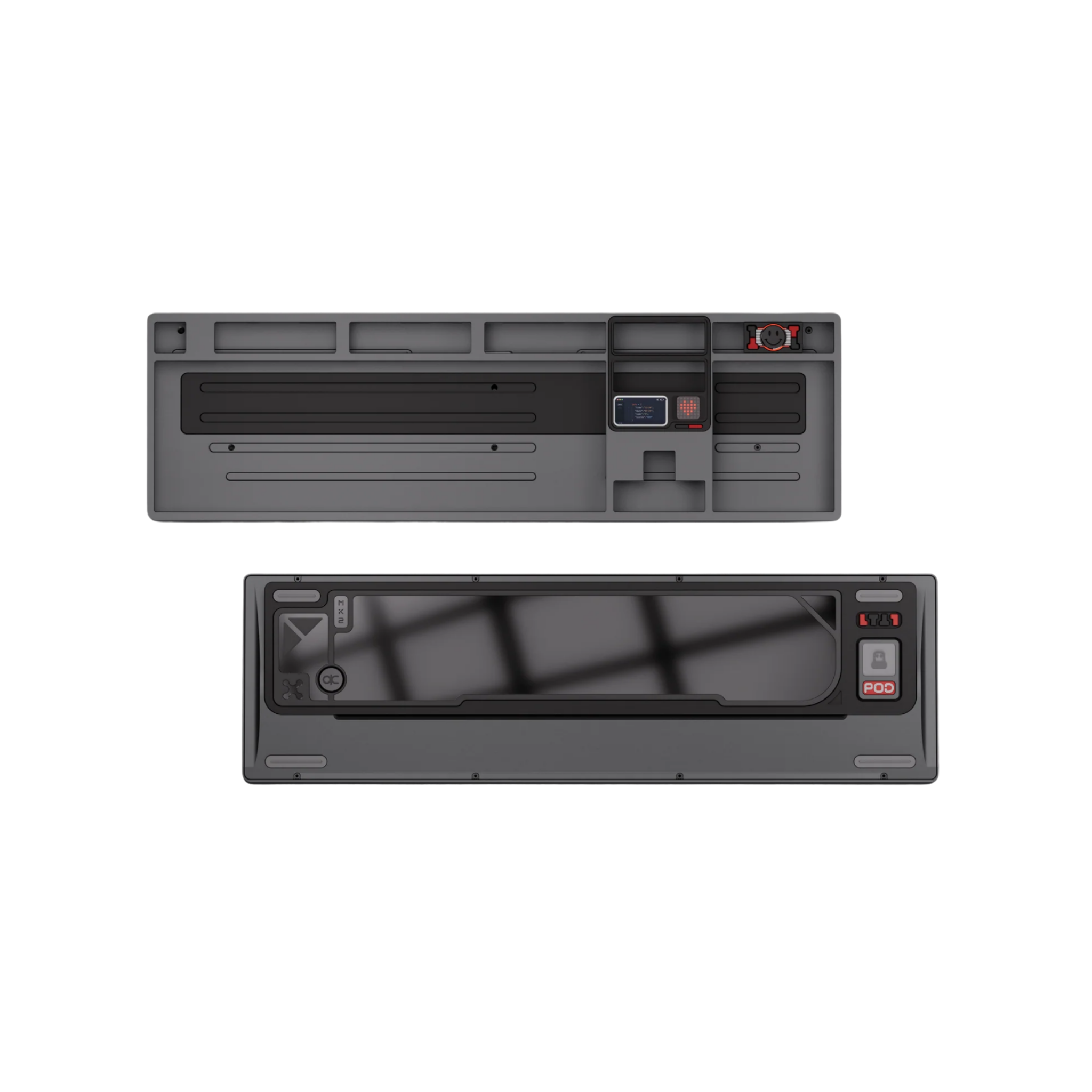 Qwertykeys QK101 Custom Wireless Mechanical Keyboard Barebone (WK Layout) (1.2mm Tri-mode Flex-cut Hotswap PCB） (Per-key RGB) (FR4 plate without cushion） (PCB-stab)