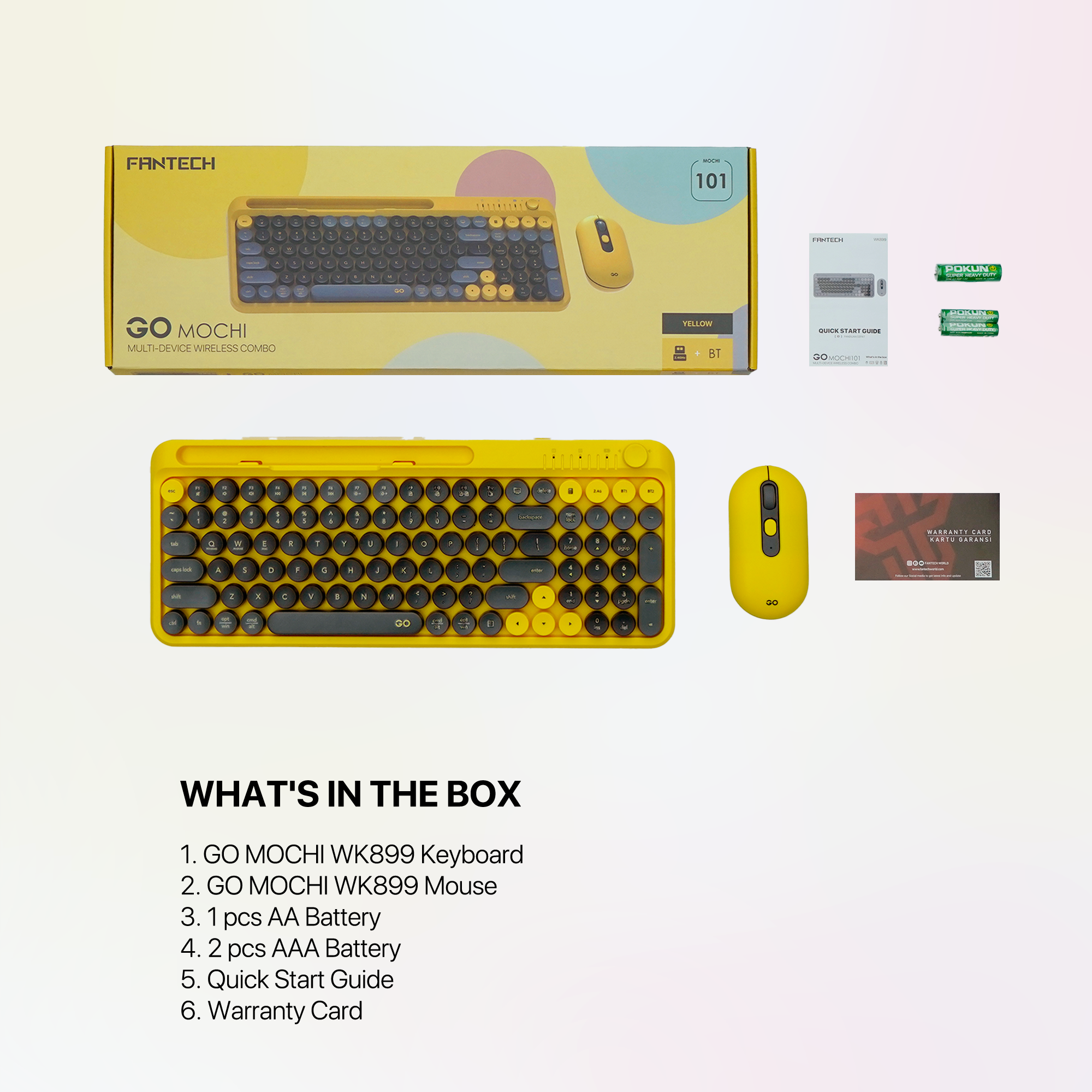 Fantech GO MOCHI101 95% Wireless Keyboard and Mouse Combo Set