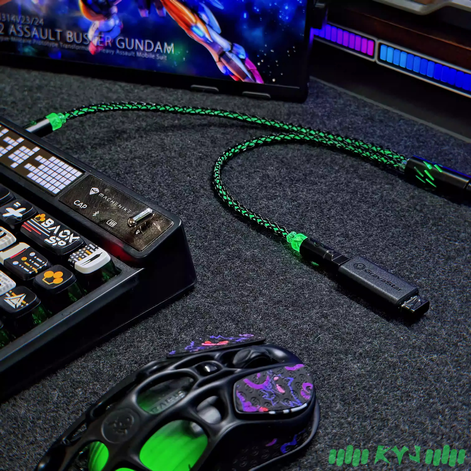 Keydom One-to-Two Connector RGB 8K Cable [With Storage Bag]