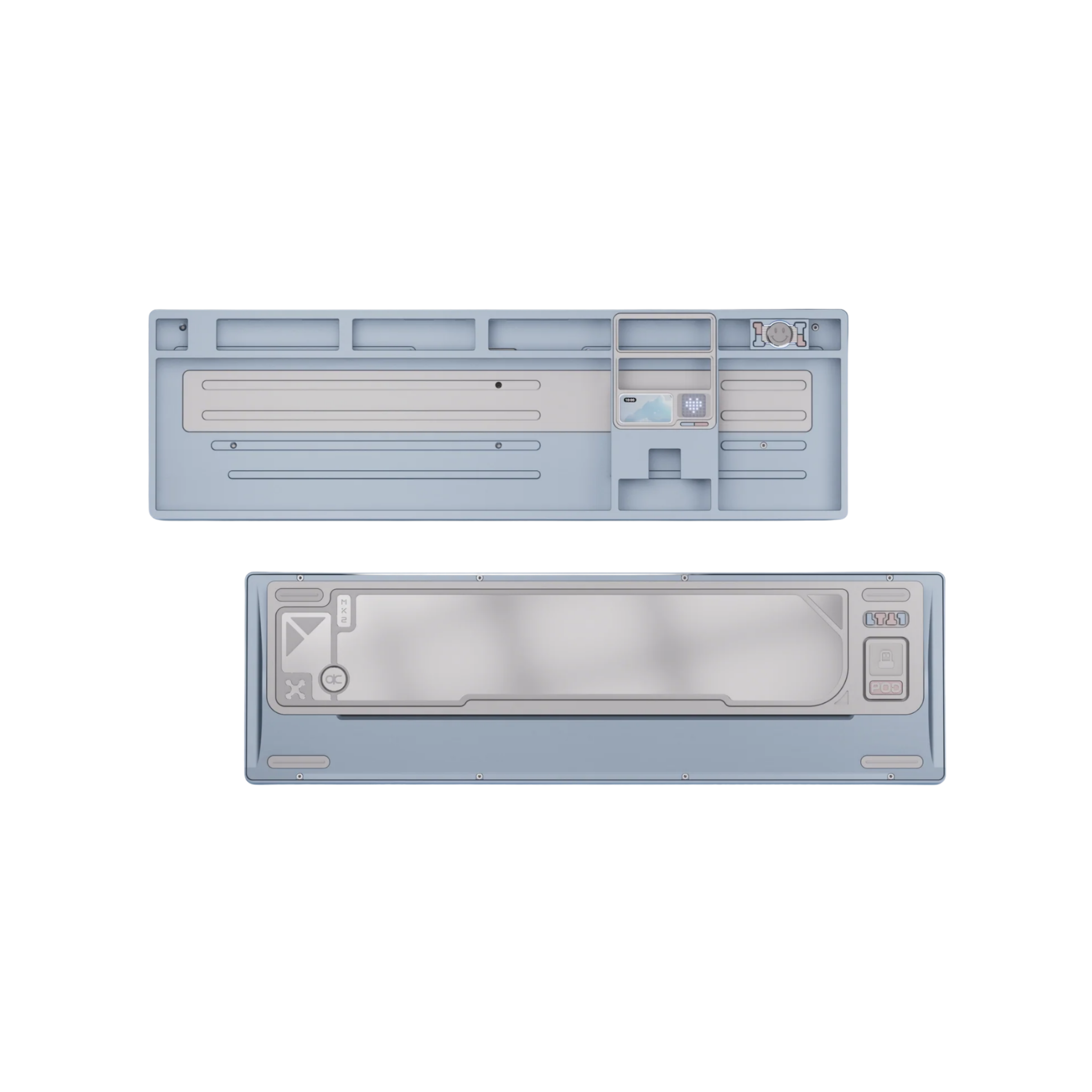 Qwertykeys QK101 Custom Wireless Mechanical Keyboard Barebone (WK Layout) (1.2mm Tri-mode Flex-cut Hotswap PCB） (Per-key RGB) (FR4 plate without cushion） (PCB-stab)