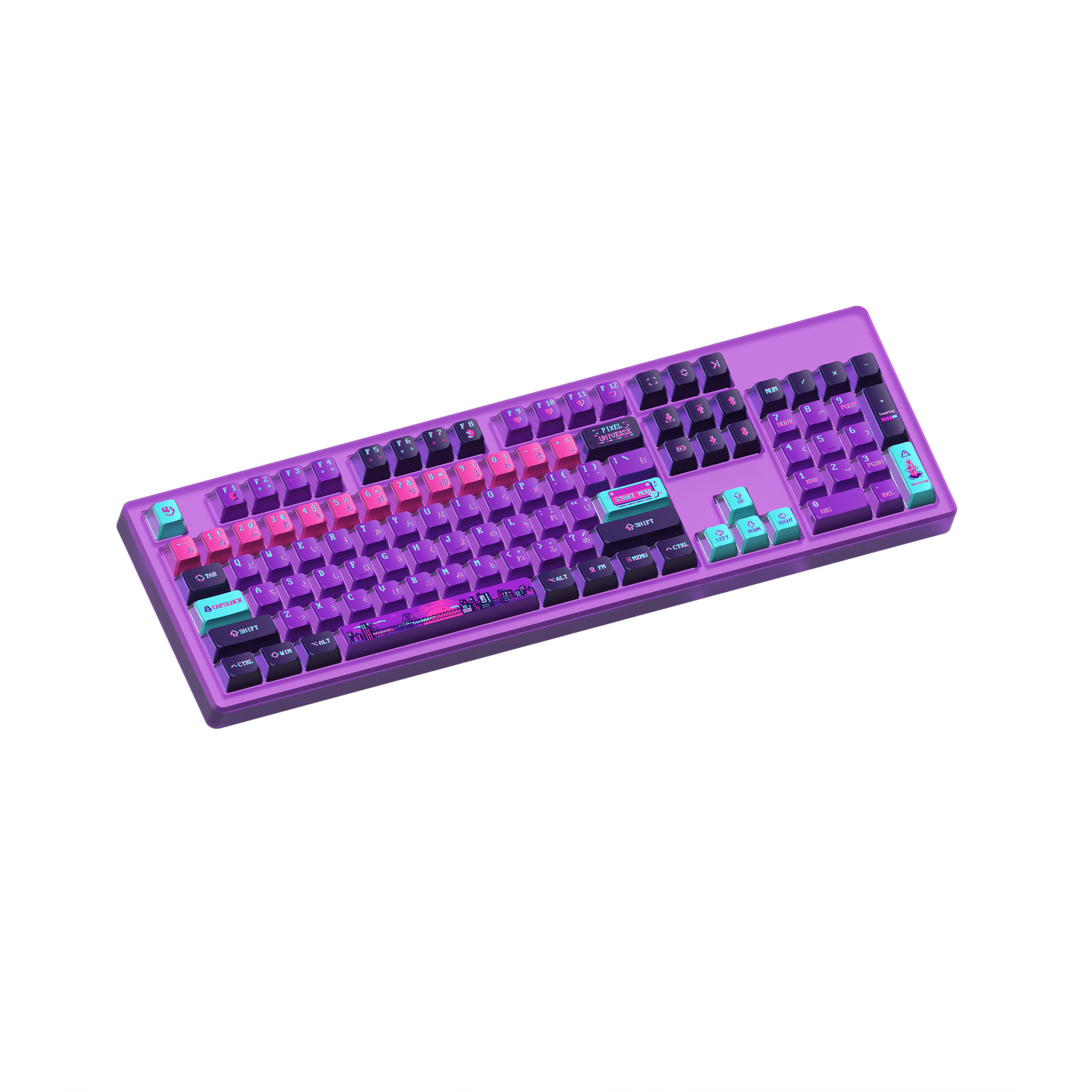 Keytok KOL Pixel Dye-Sub PBT Keycaps 121pcs / Set