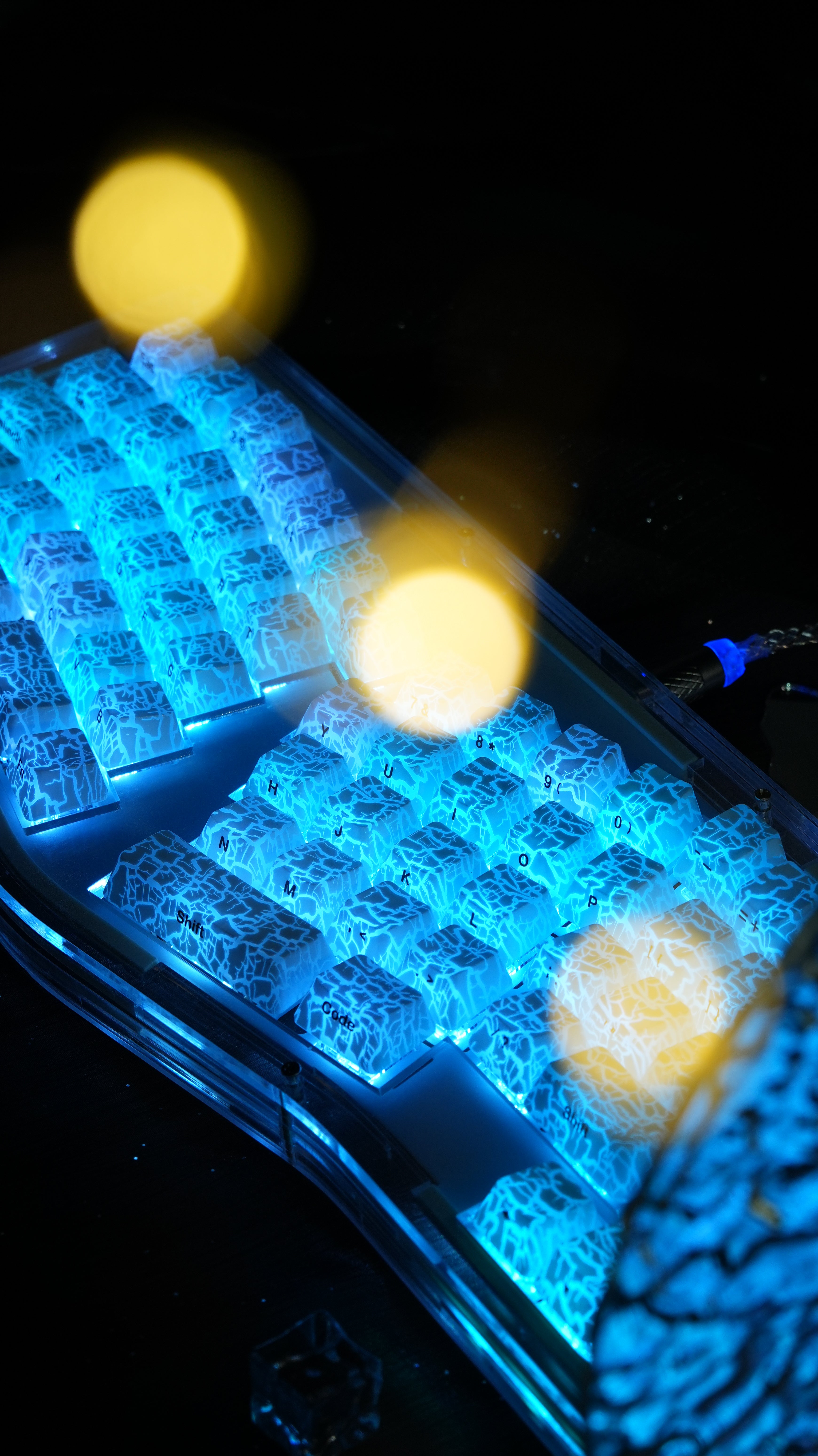XVX Ice Crack series Pattern Shine Keycaps
