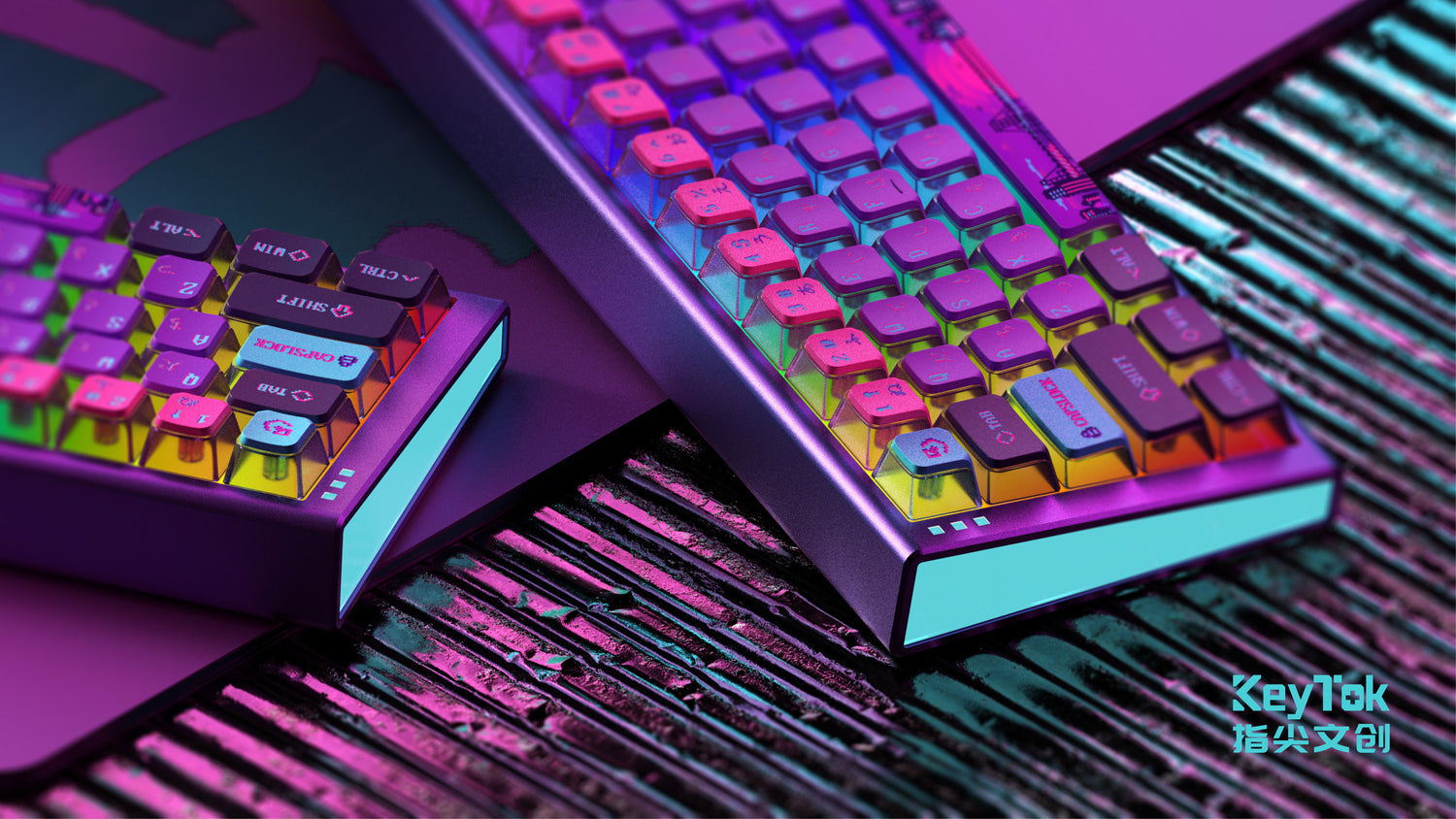 Keytok KOL Pixel Dye-Sub PBT Keycaps 121pcs / Set