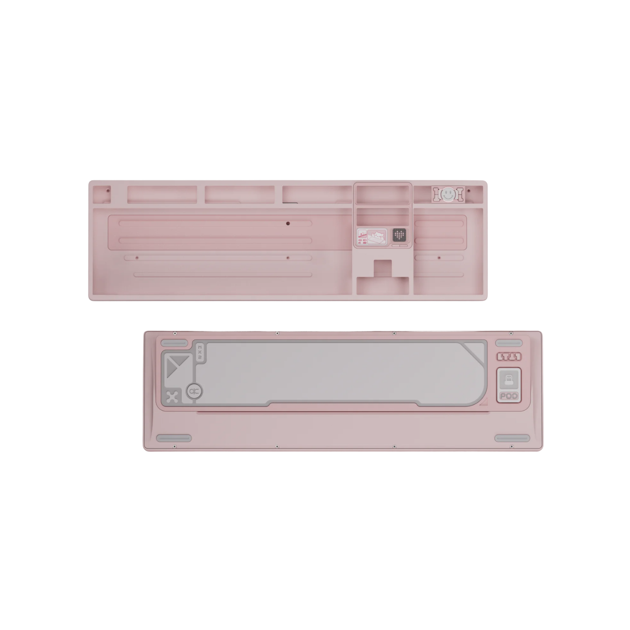 Qwertykeys QK101 Custom Wireless Mechanical Keyboard Barebone (WK Layout) (1.2mm Tri-mode Flex-cut Hotswap PCB） (Per-key RGB) (FR4 plate without cushion） (PCB-stab)