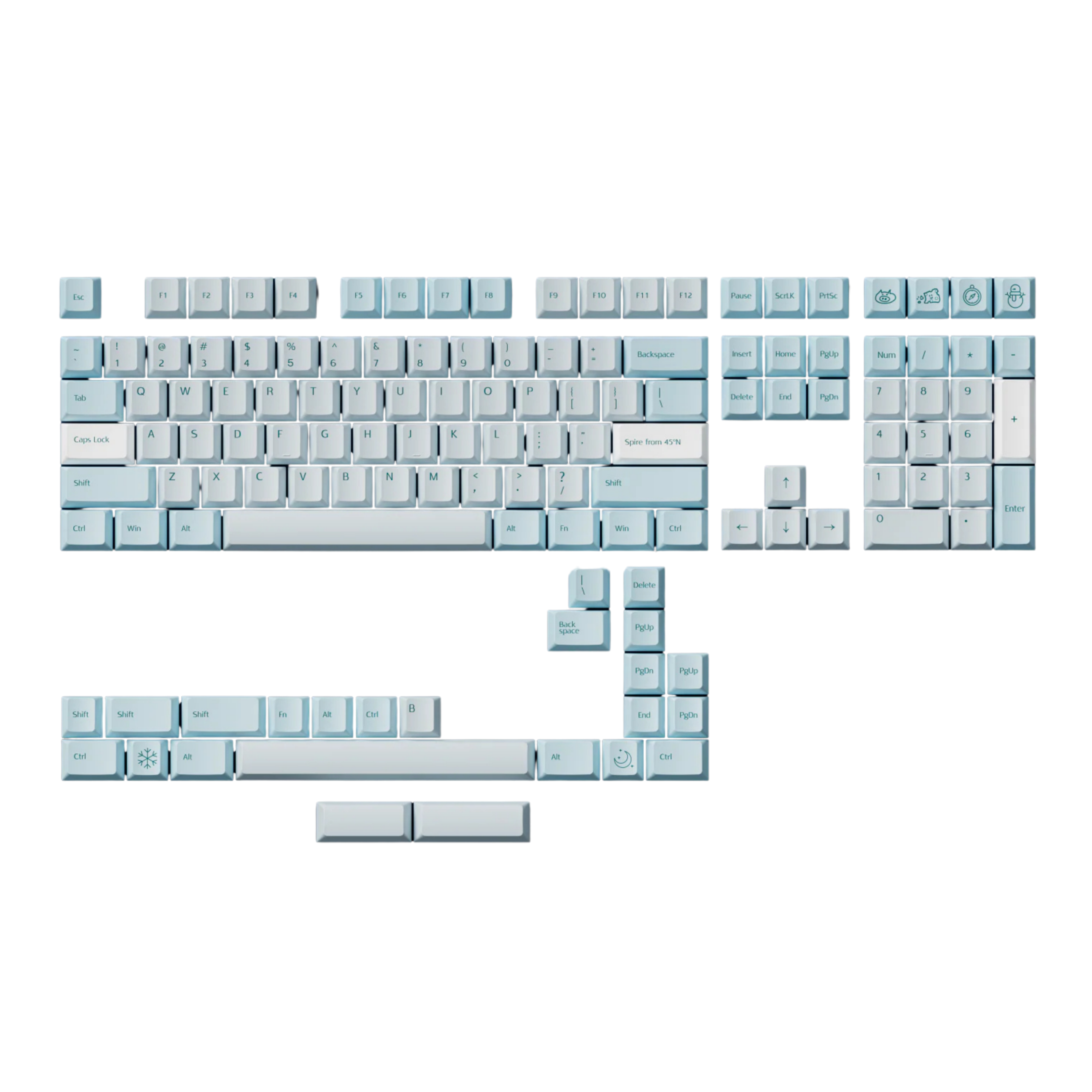 LeleLab x Cheese Snowspire Lake Keycaps Set