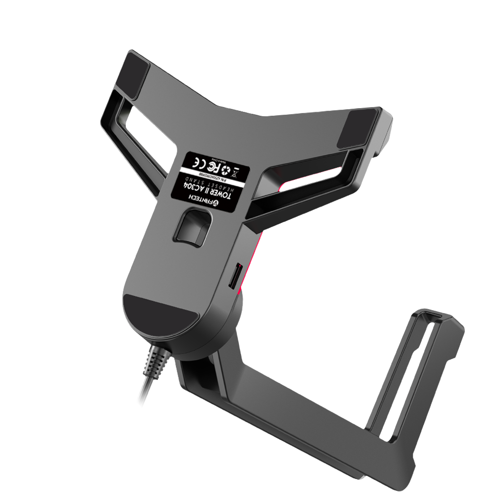 Fantech AC304 Pro RGB Headset Stand with USB Port (Black)