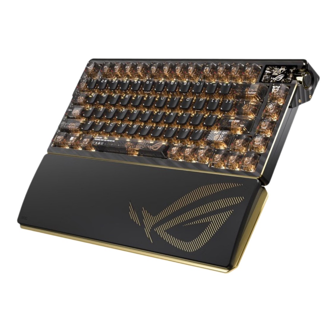 Asus ROG AZOTH Extreme Edition 20 OLED Hot-Swappable Gaming Keyboard - ROG NX Edition 20 Storm Switch - ROG 20th Anniversary Design Translucent Black Keycaps Tri-Mode Limited Edition (Pre-Order)