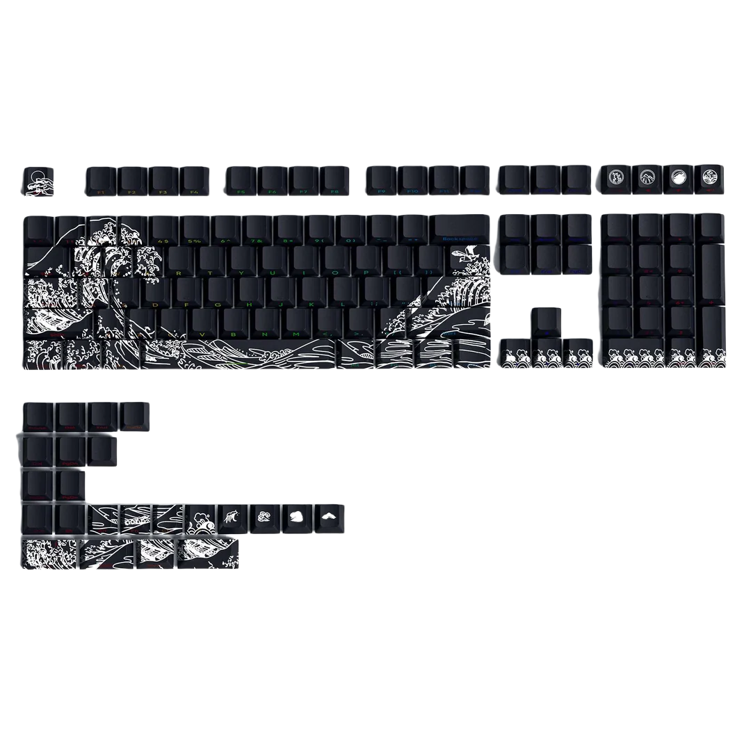 XVX Wave of Kanagawa Cherry Profile Side Print Dye-sub PBT Keycap Set