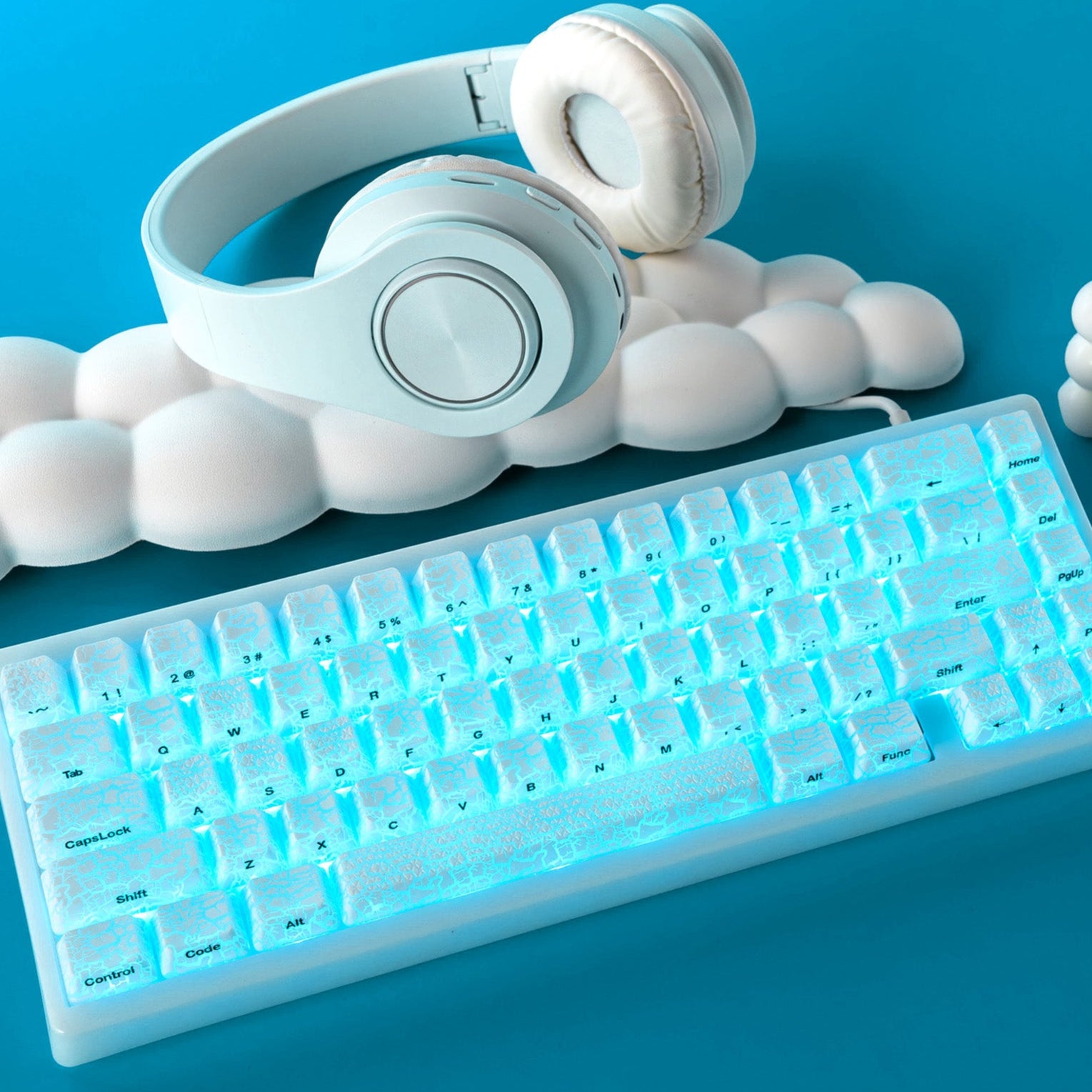 XVX Ice Crack series Pattern Shine Keycaps