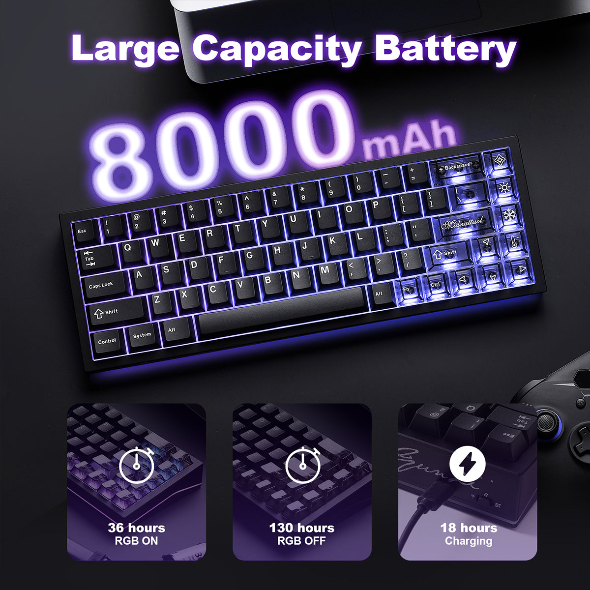 YUNZII AL65 QMK/VIA Hollow Gasket Wireless Mechanical Keyboard