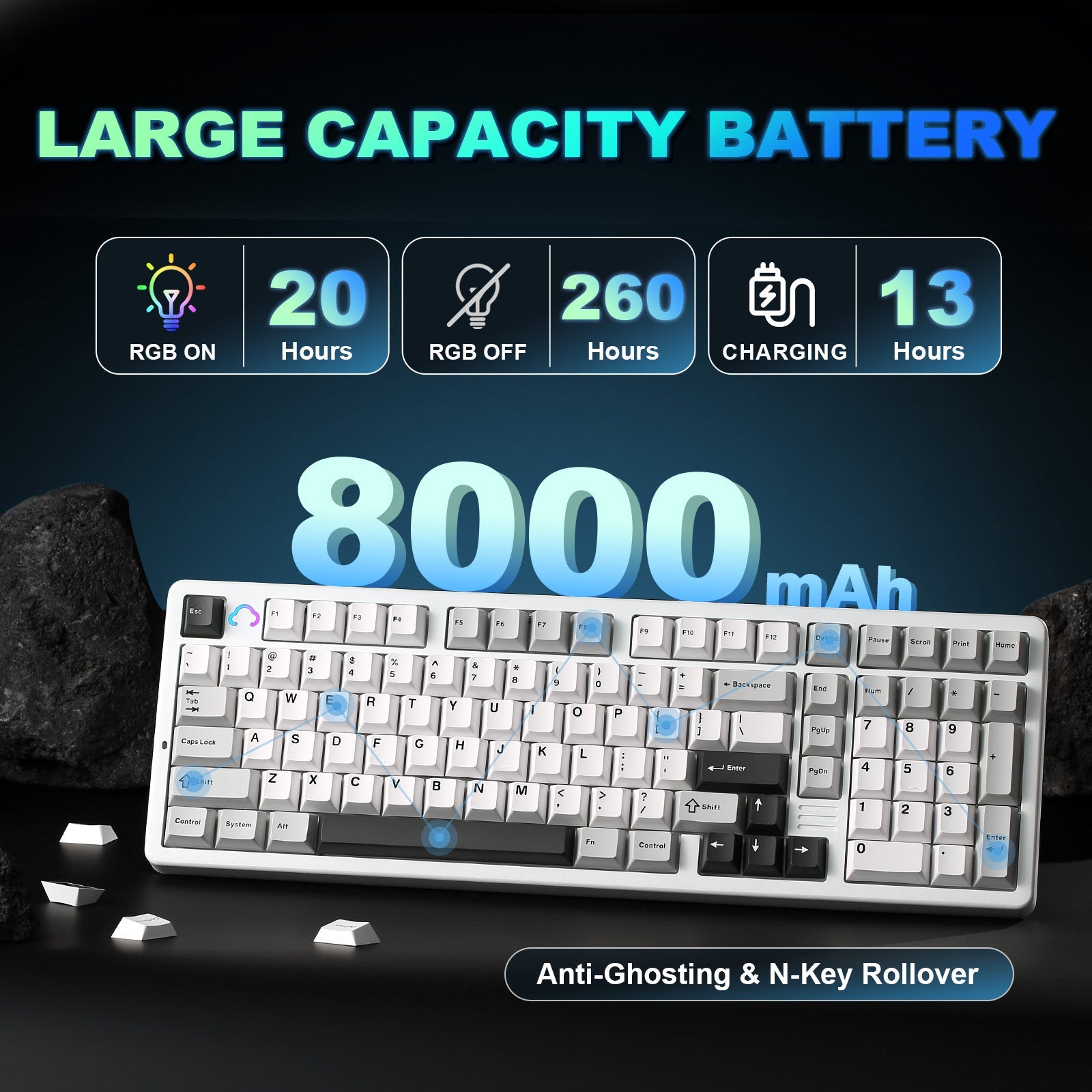 YUNZII AL98 QMK/VIA Hot-Swap Wireless Aluminum Mechanical Gaming Keyboard