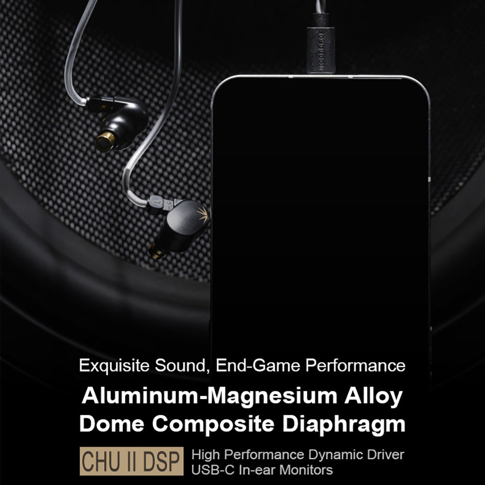 MOONDROP CHU II DSP USB-C Dynamic Wired  IEM In-Ear Monitor Headphones