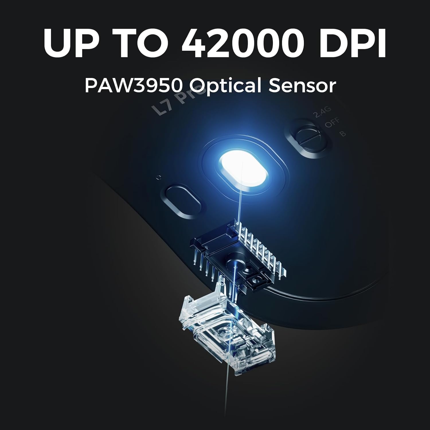 MCHOSE L7 Ultra 8K Lightweight Wireless Gaming Mouse