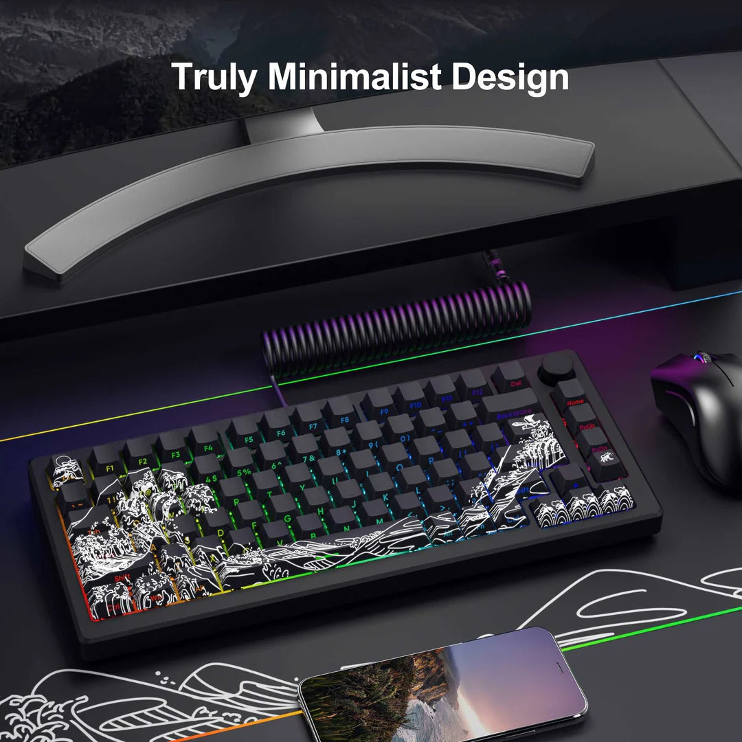 XVX Wave of Kanagawa Cherry Profile Side Print Dye-sub PBT Keycap Set