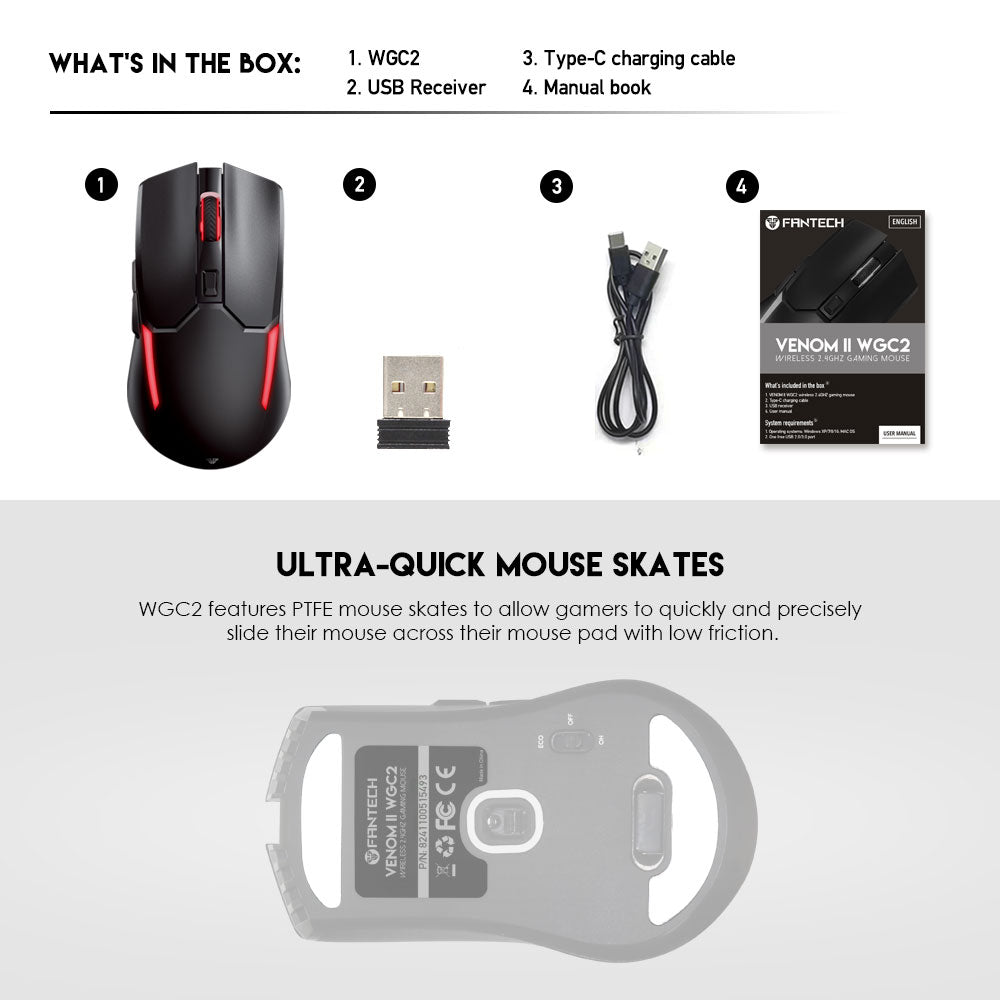 Fantech VENOM II WGC2 Wireless Gaming Mouse
