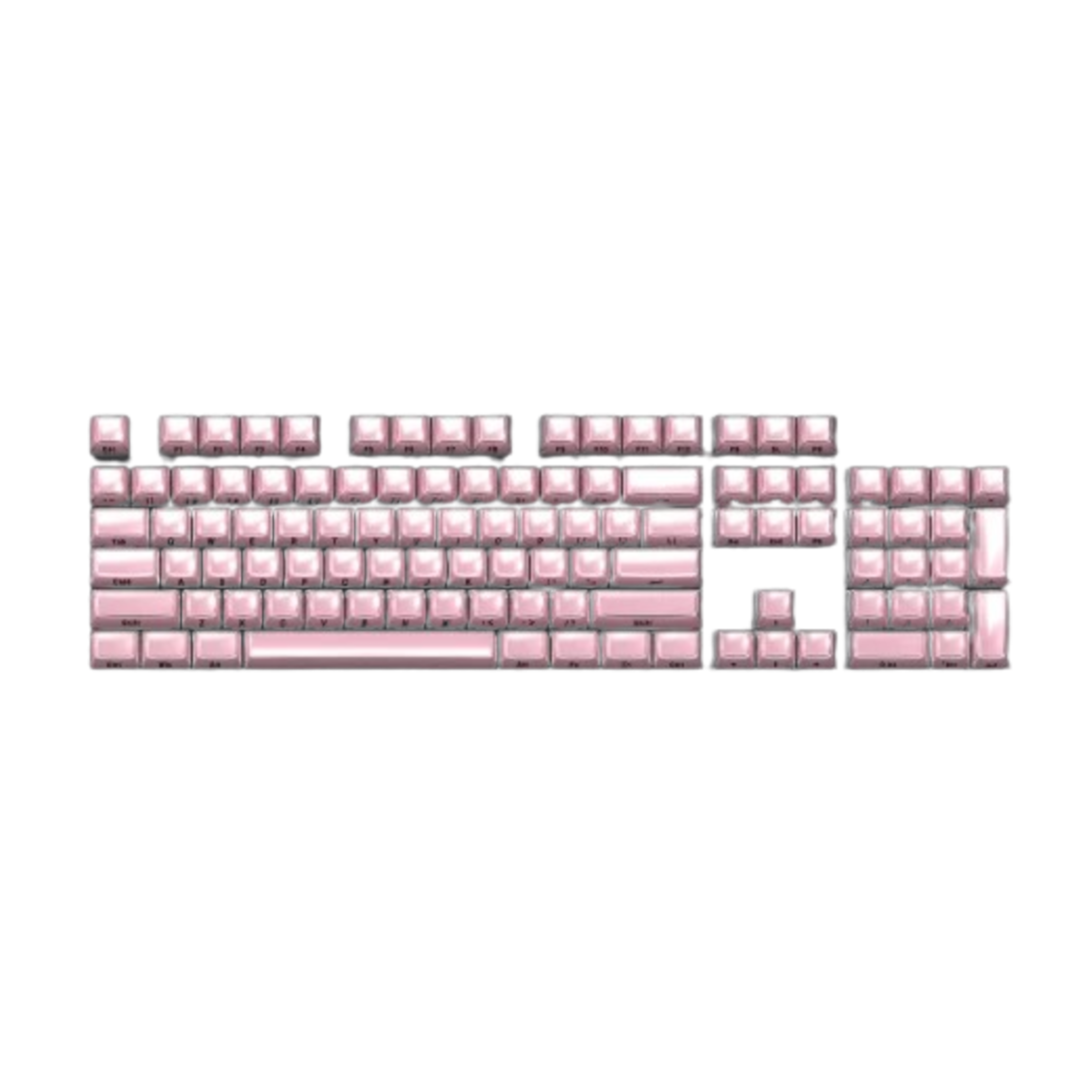 White Crystal Jelly OEM Profile Double-Shot PC Keycaps