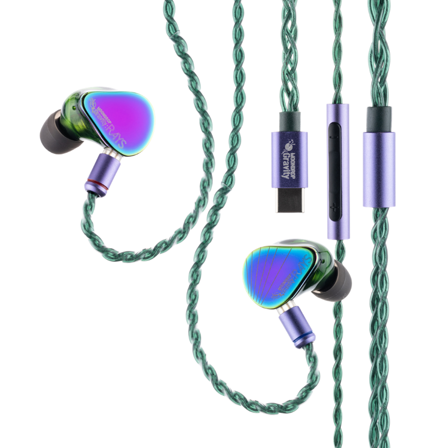 MOONDROP RAYS Hybrid Wired USB-C Pro Gaming IEM In-Ear Monitor Headphones with Mic