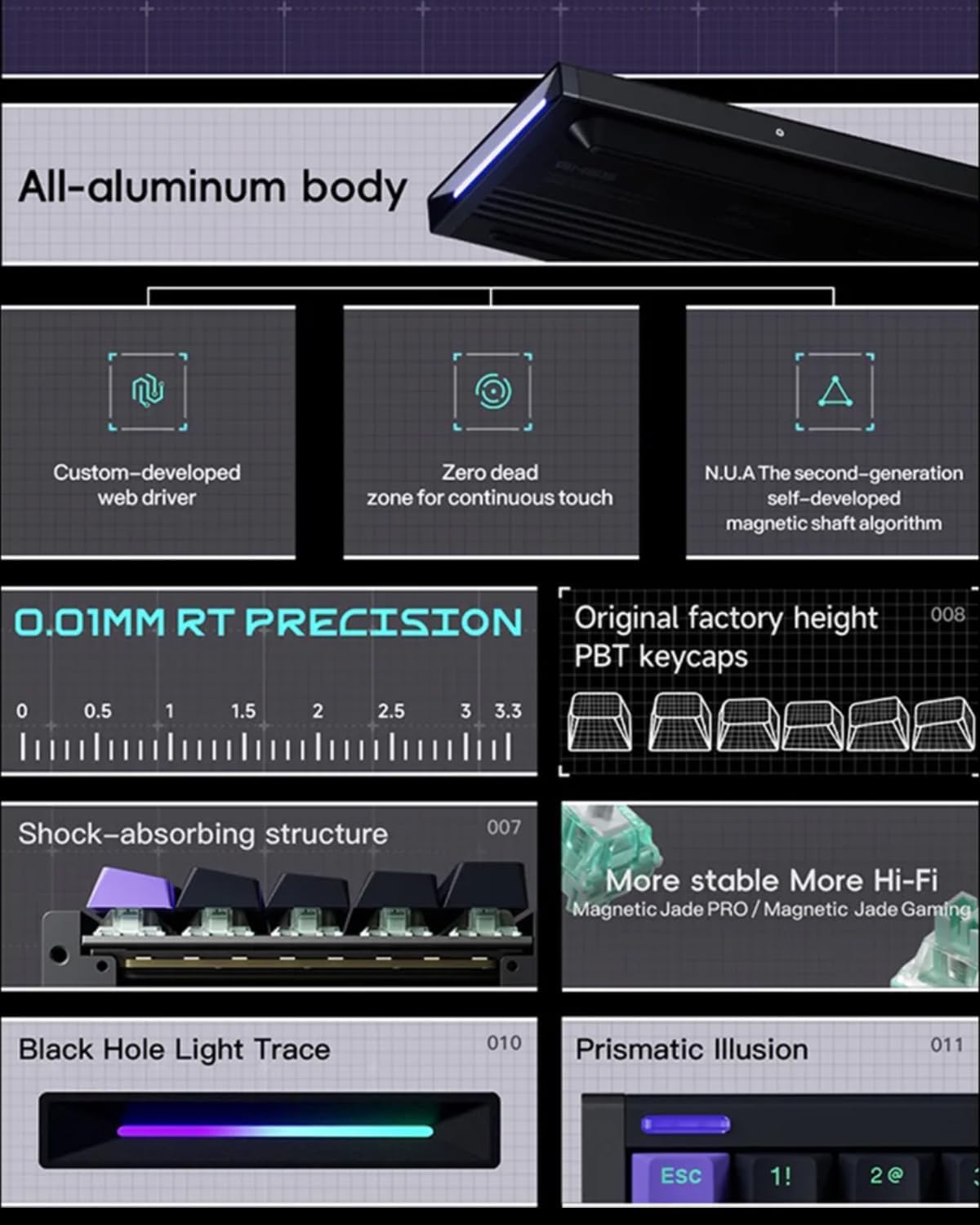 NuPhy X BH65 Magnetic Switch 8K Wired Aluminium Gaming Keyboard